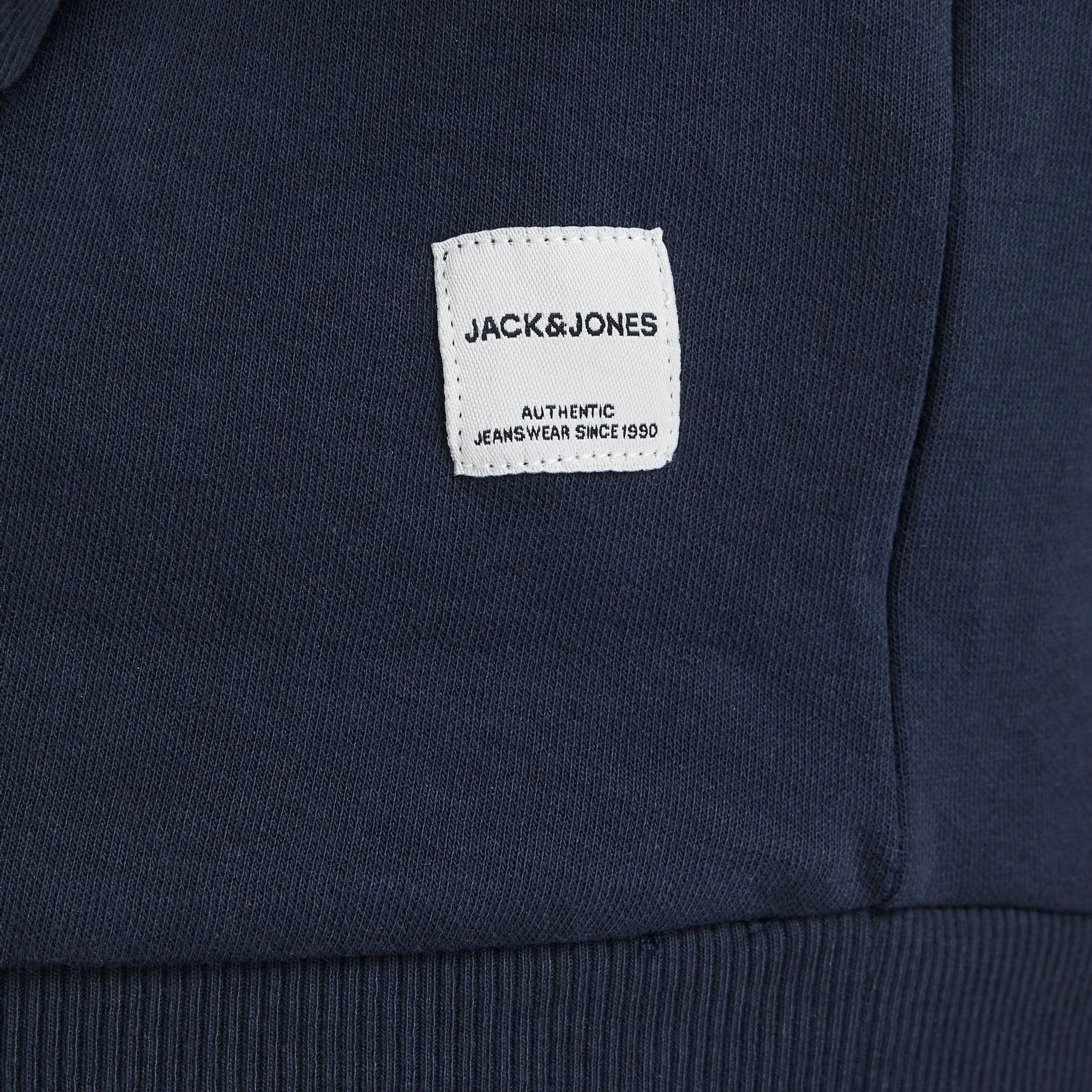 Jack & Jones JJEBASIC Plus Size Hoodie, Navy Blazer, large image number 4