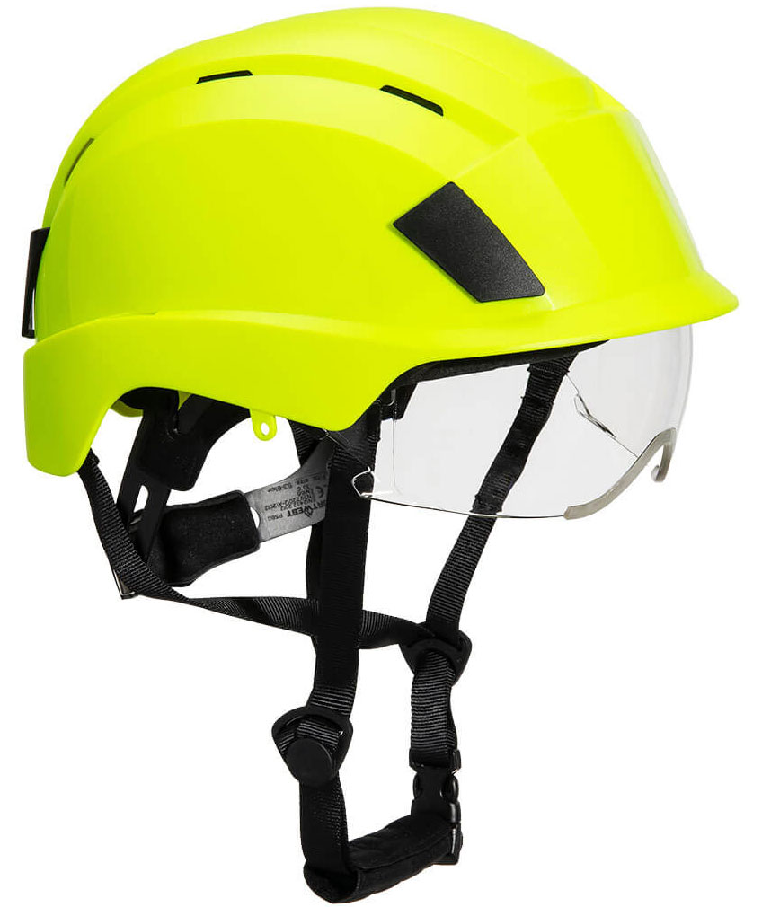 Portwest PS80 skyddshj&auml;lm med visir, Yellow