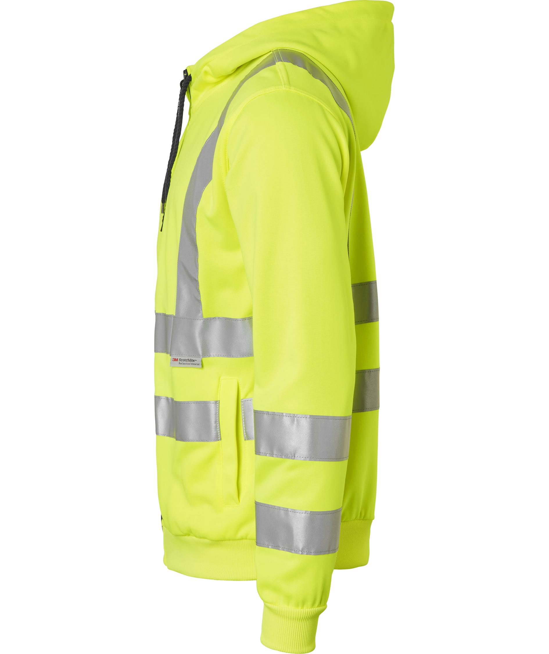 Top Swede h&aelig;ttetr&oslash;je med lynl&aring;s 4429, Hi-Vis&nbsp;Gul, large image number 3
