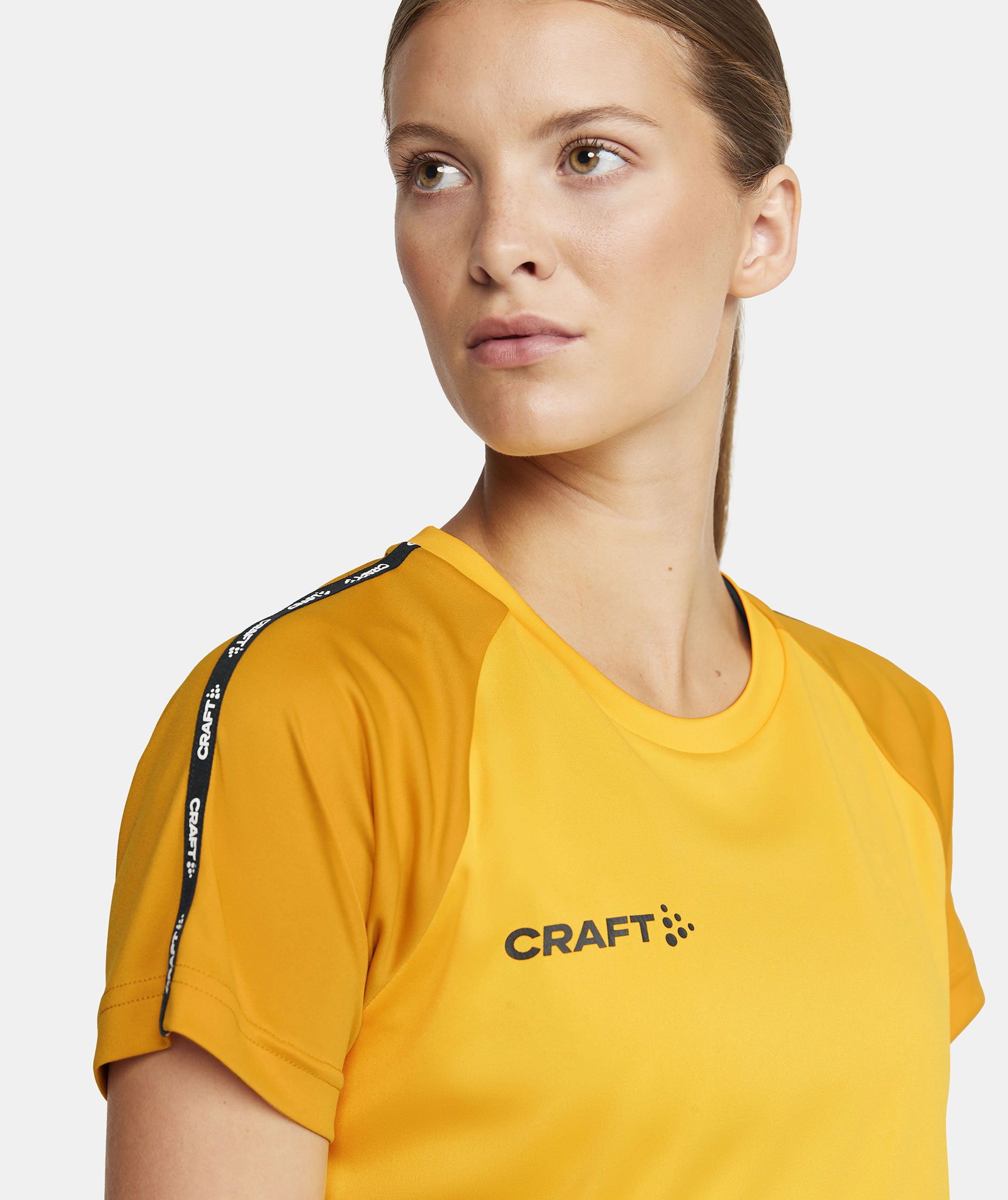 Craft Squad 2.0 Contrast women's t-shirt, Sweden Yellow-Golden, large image number 3