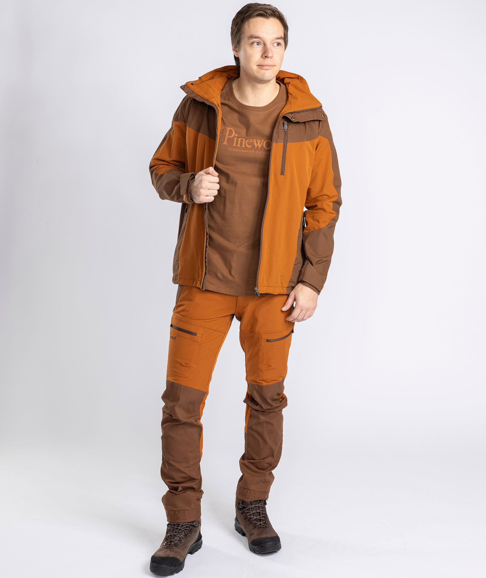 Pinewood Finnveden Hybrid friluftsjakke, Fudge/Nougat, large image number 5