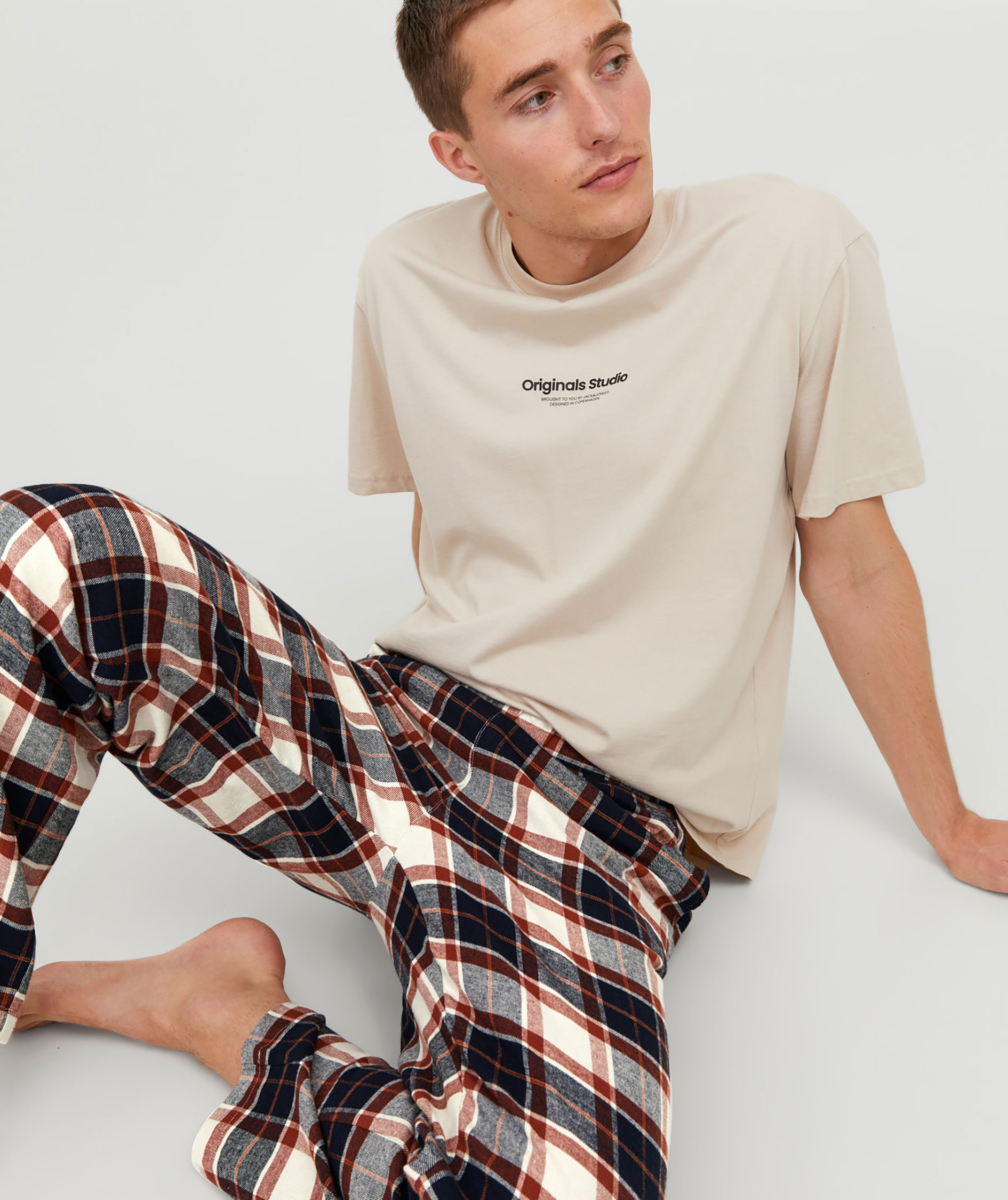 Jack & Jones JACRIMON pajama trousers, Cloud Dancer, large image number 6
