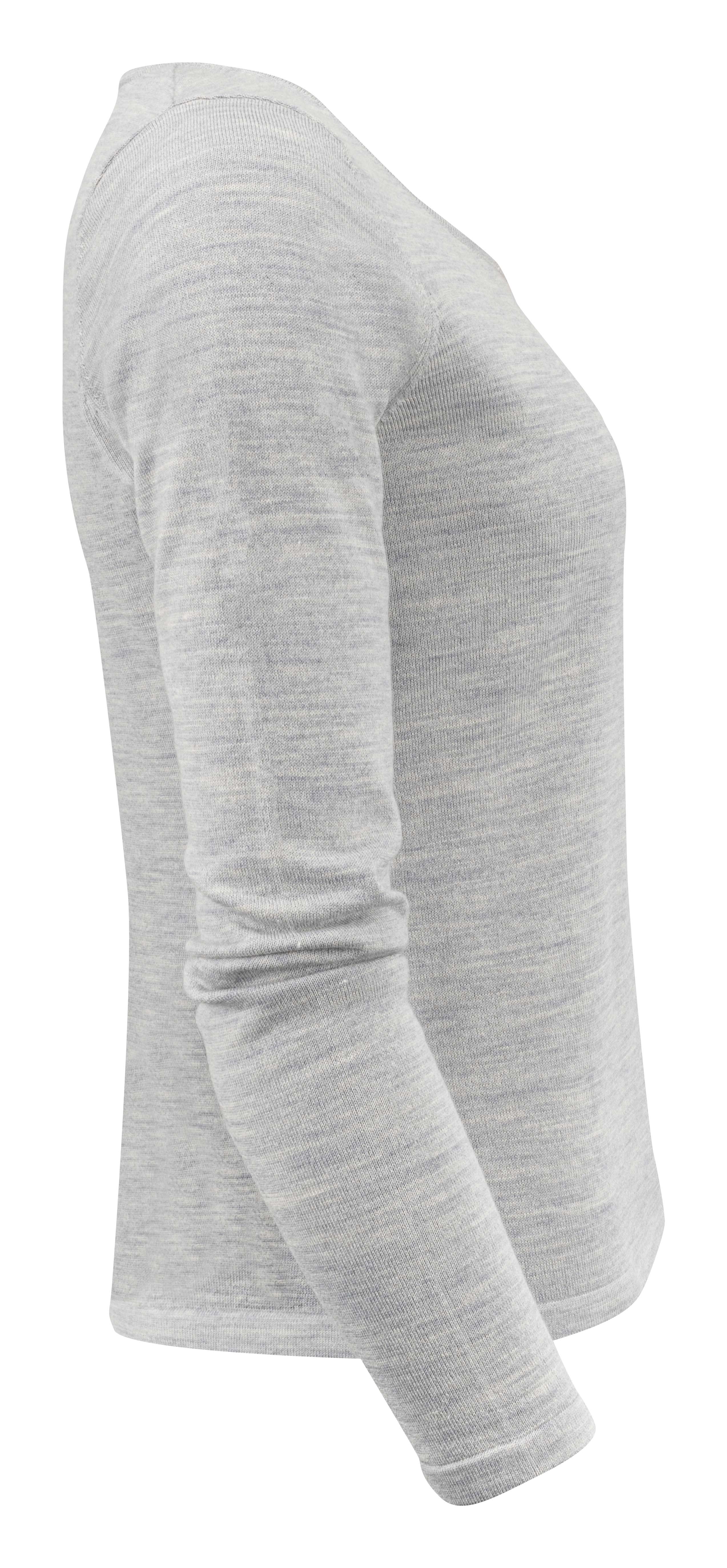 J. Harvest & Frost Damen Strickpullover mit Merinowolle, Light Grey Melange, large image number 2
