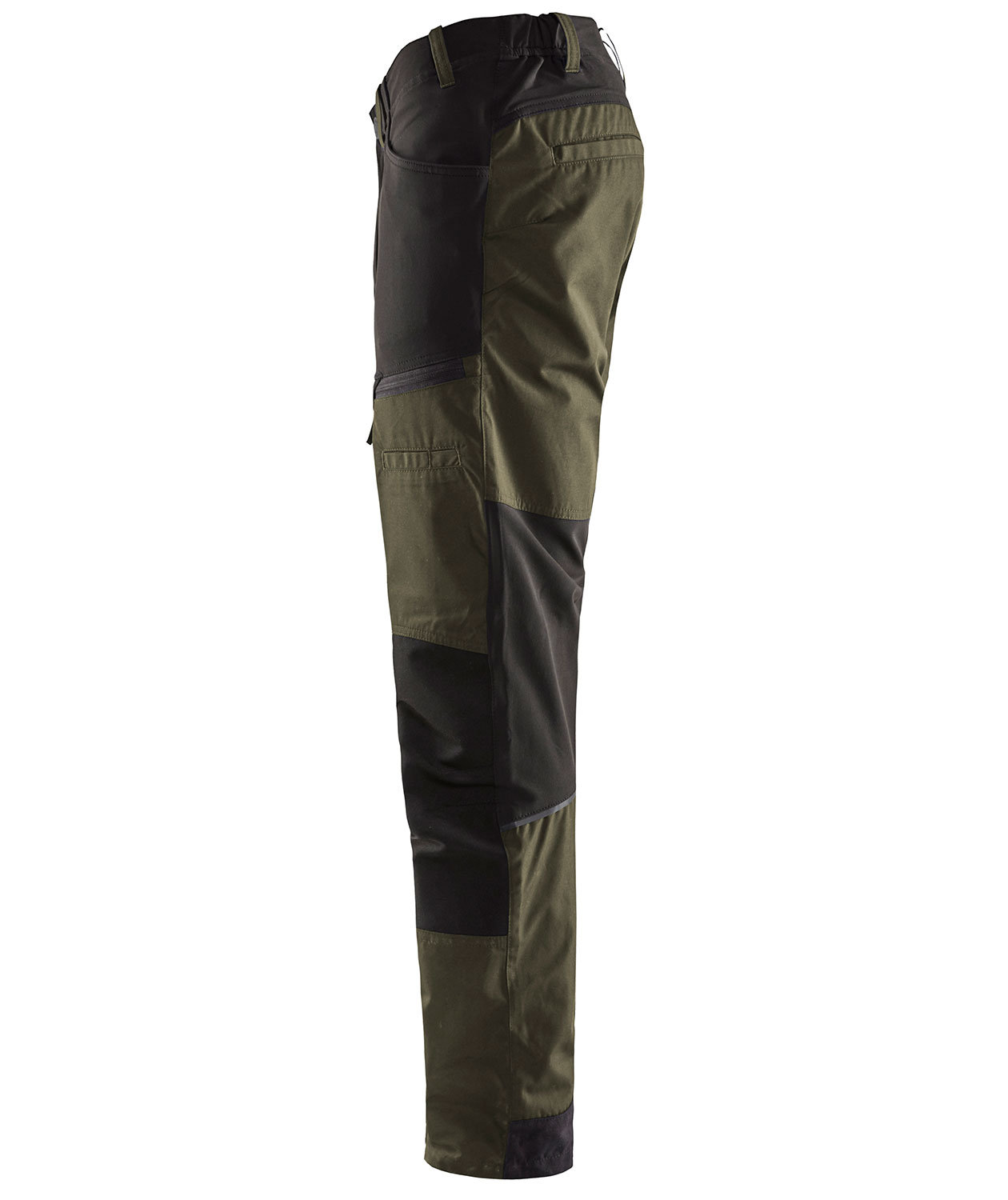 Bl&aring;kl&auml;der Unite arbeidsbukse, Olivengr&oslash;nn/Svart, large image number 2