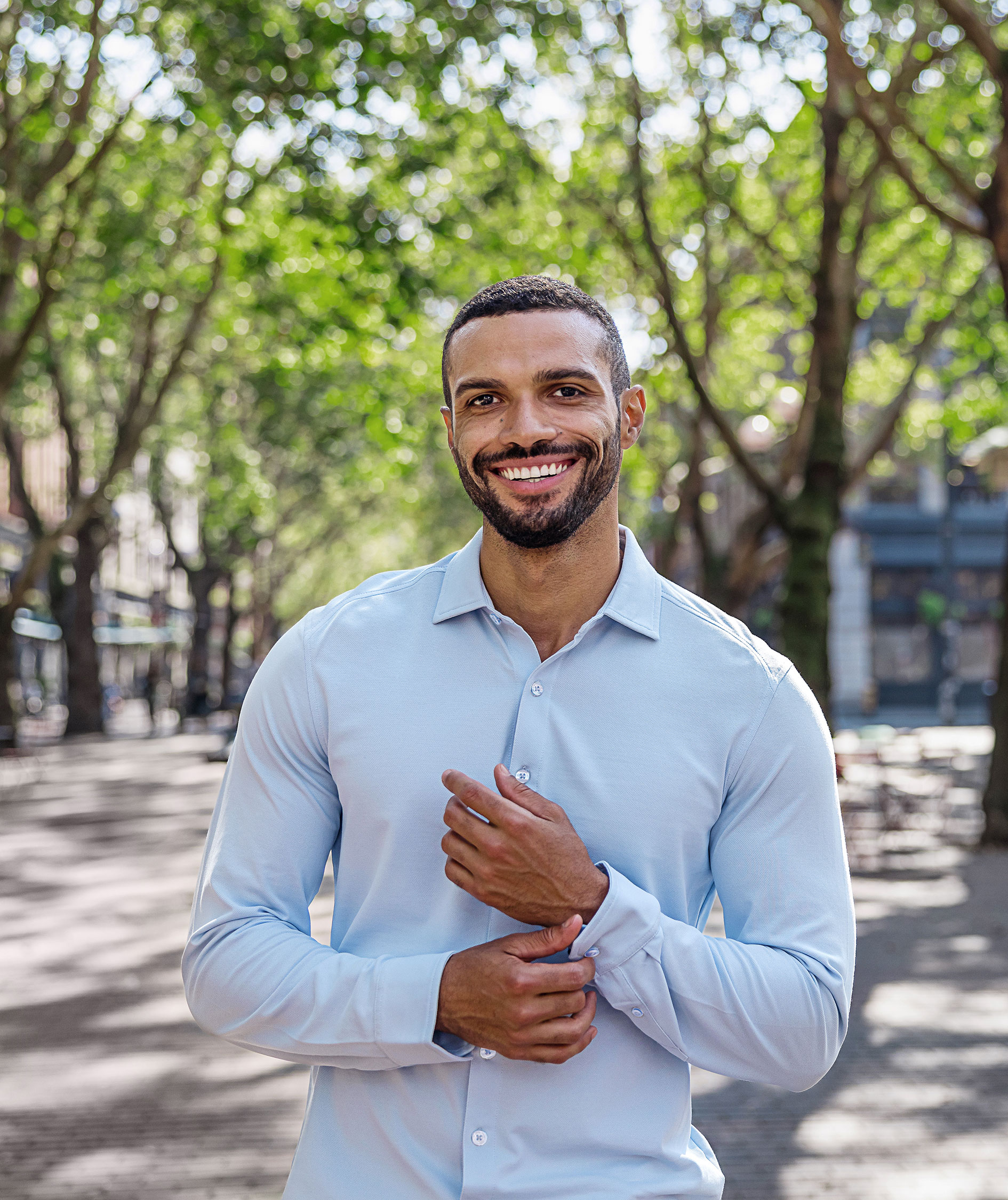 Cutter & Buck Advantage Slim fit skjorta, Heaven Blue