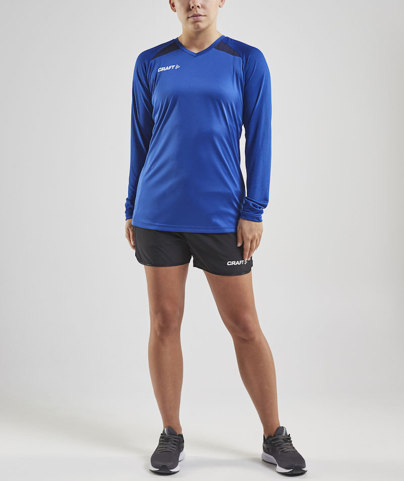 Craft Pro Control Impact langermet dame T-skjorte, Navy/Club cobolt, large image number 2