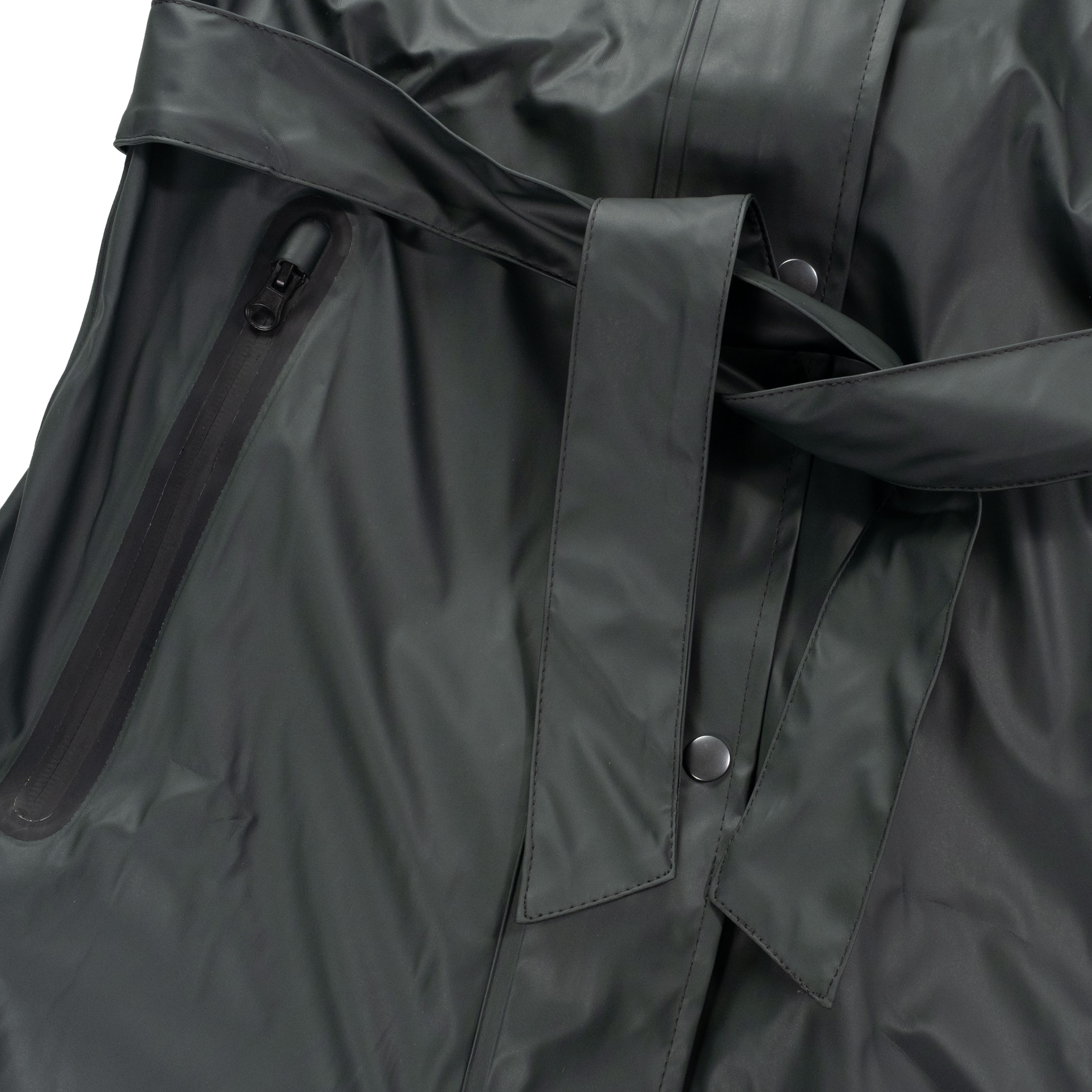 ELKA Recycled PU dame regnfrakk, M&oslash;rk salamander, large image number 2