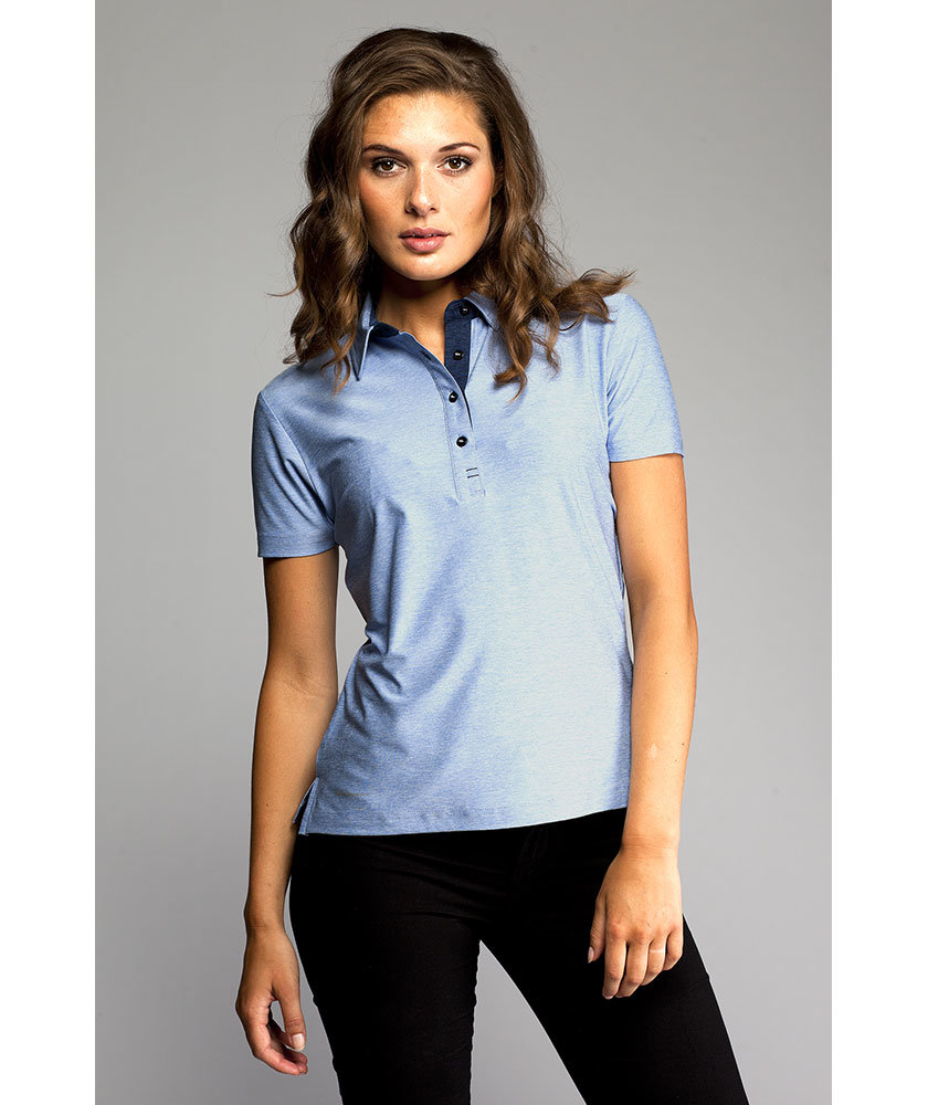 Pitch Stone dame polo T-skjorte, Light blue melange, large image number 2