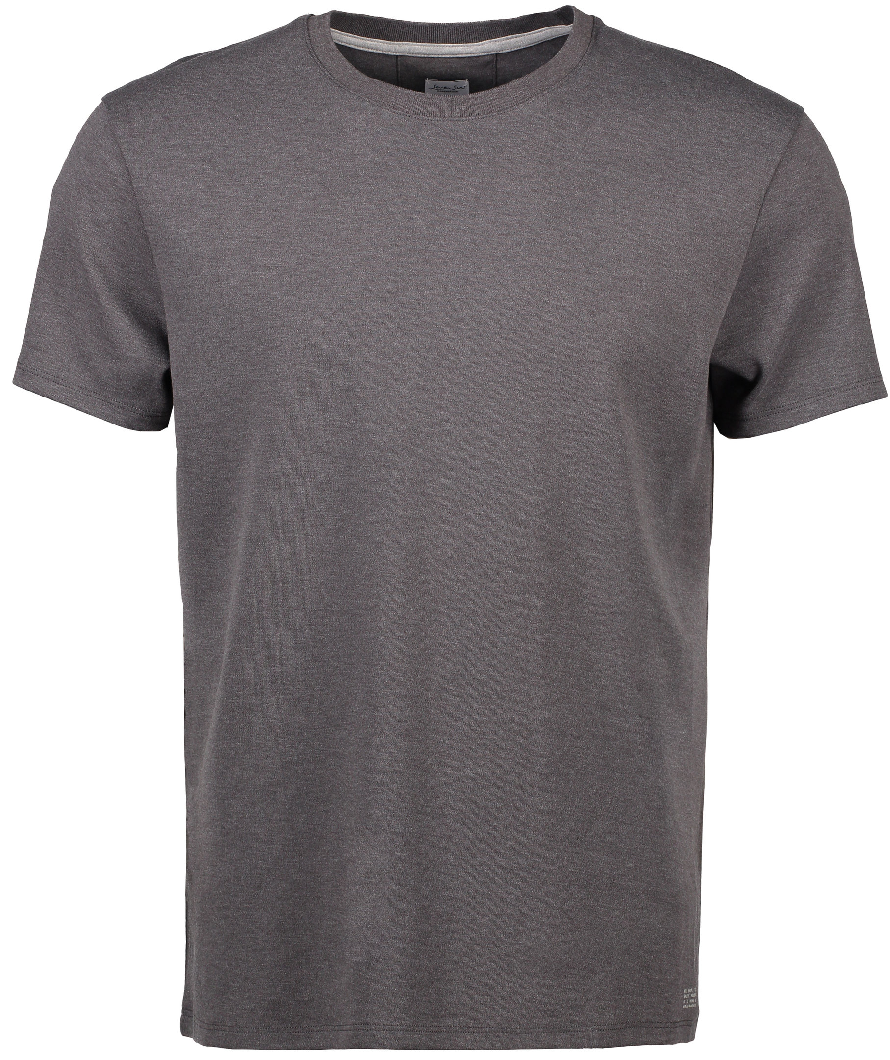 Seven Seas T-shirt med rund hals, Dark Grey Melange