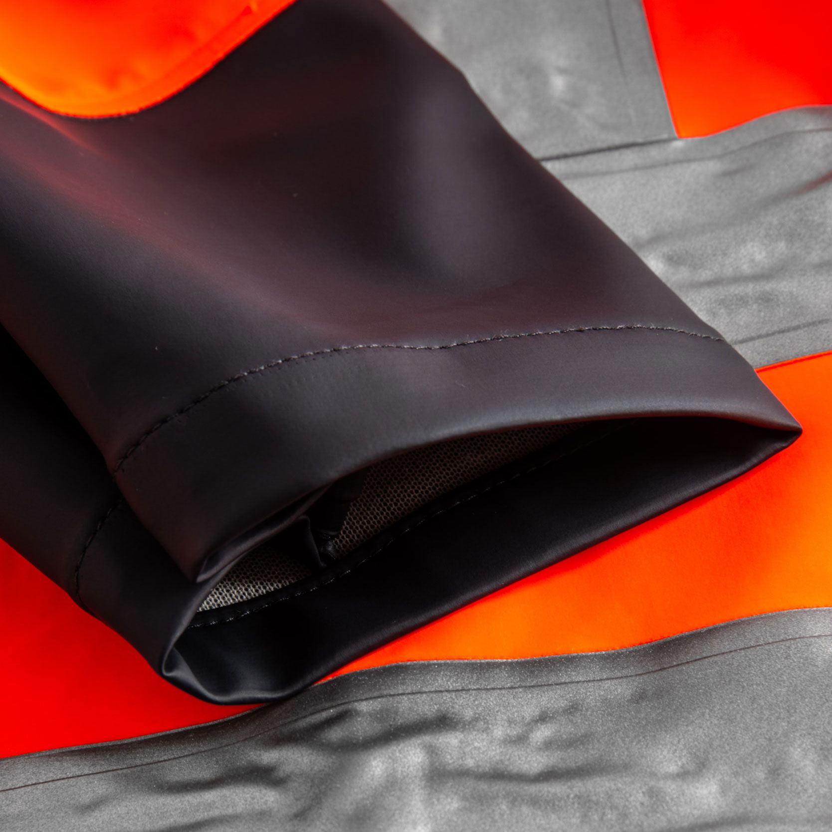 Lyngs&oslash;e Multinorm regnjakke, Hi-vis Oransje/Marinebl&aring;, large image number 4