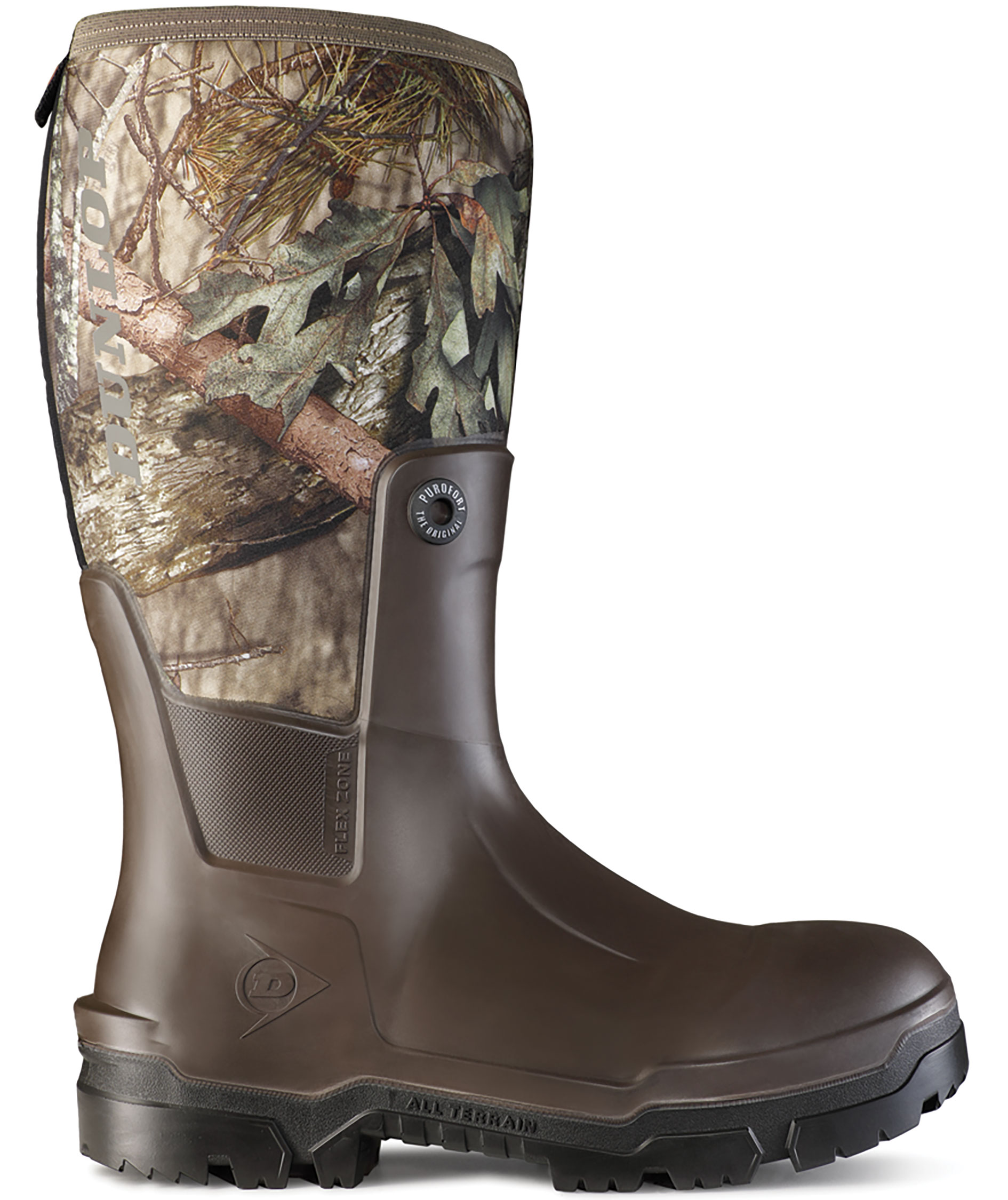 Dunlop Wildlander Snugboot gummist&oslash;vler, Brun/Gr&oslash;n