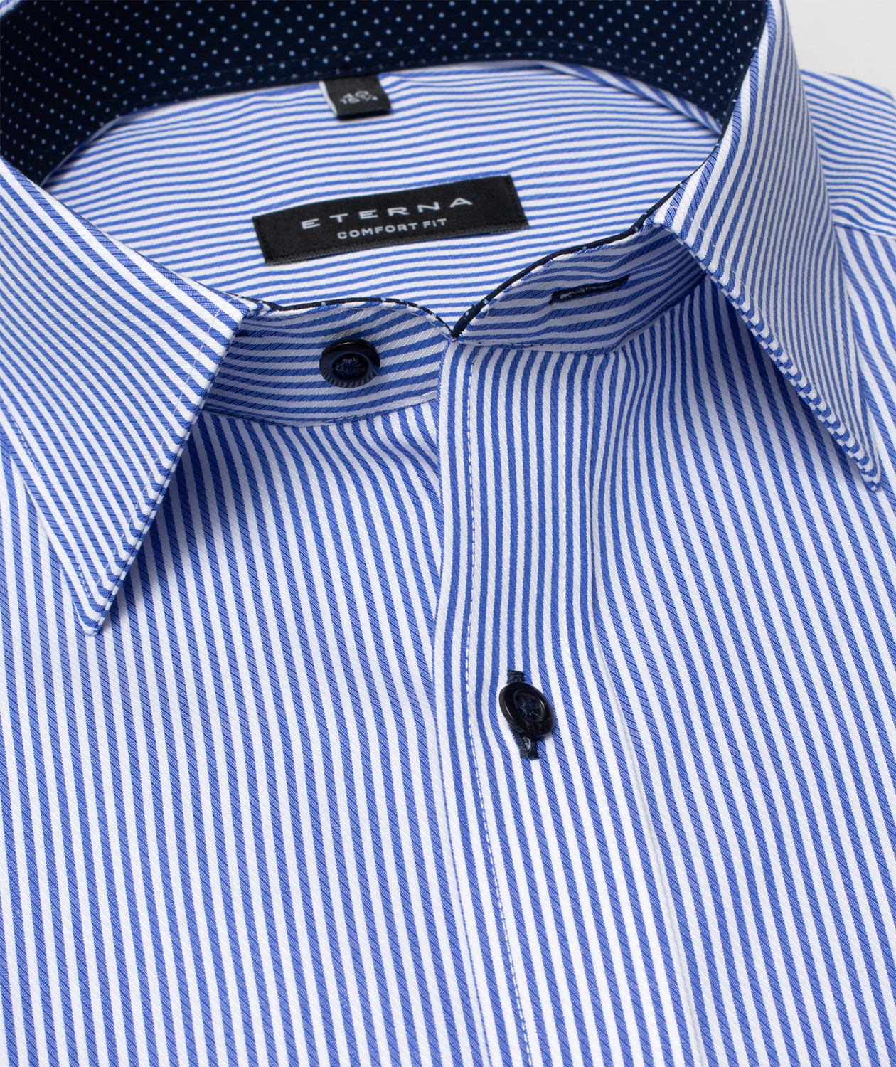 Eterna Comfort fit skjorte Twill, Bl&aring;, large image number 3