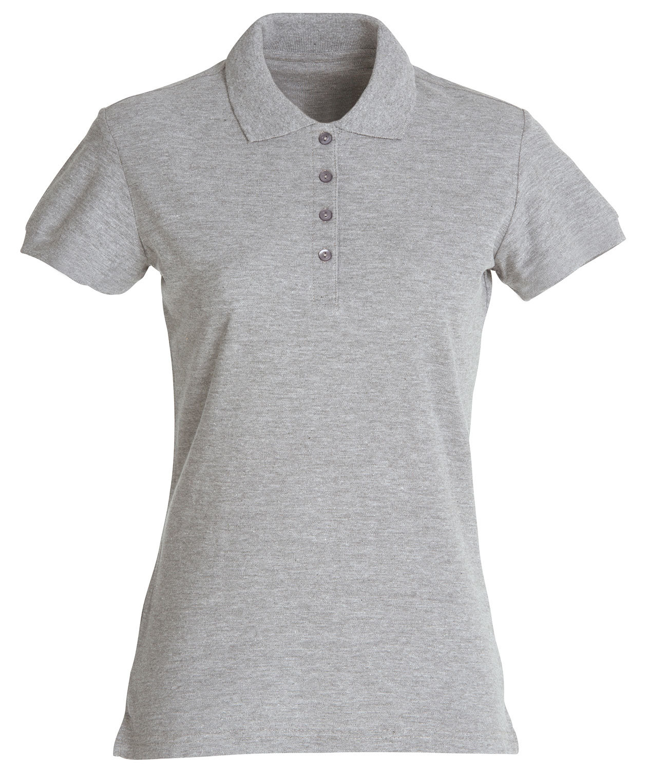 Clique Basic dame polo T-Skjorte, Gr&aring;&nbsp;Melange, Gr&aring;&nbsp;Melange, swatch