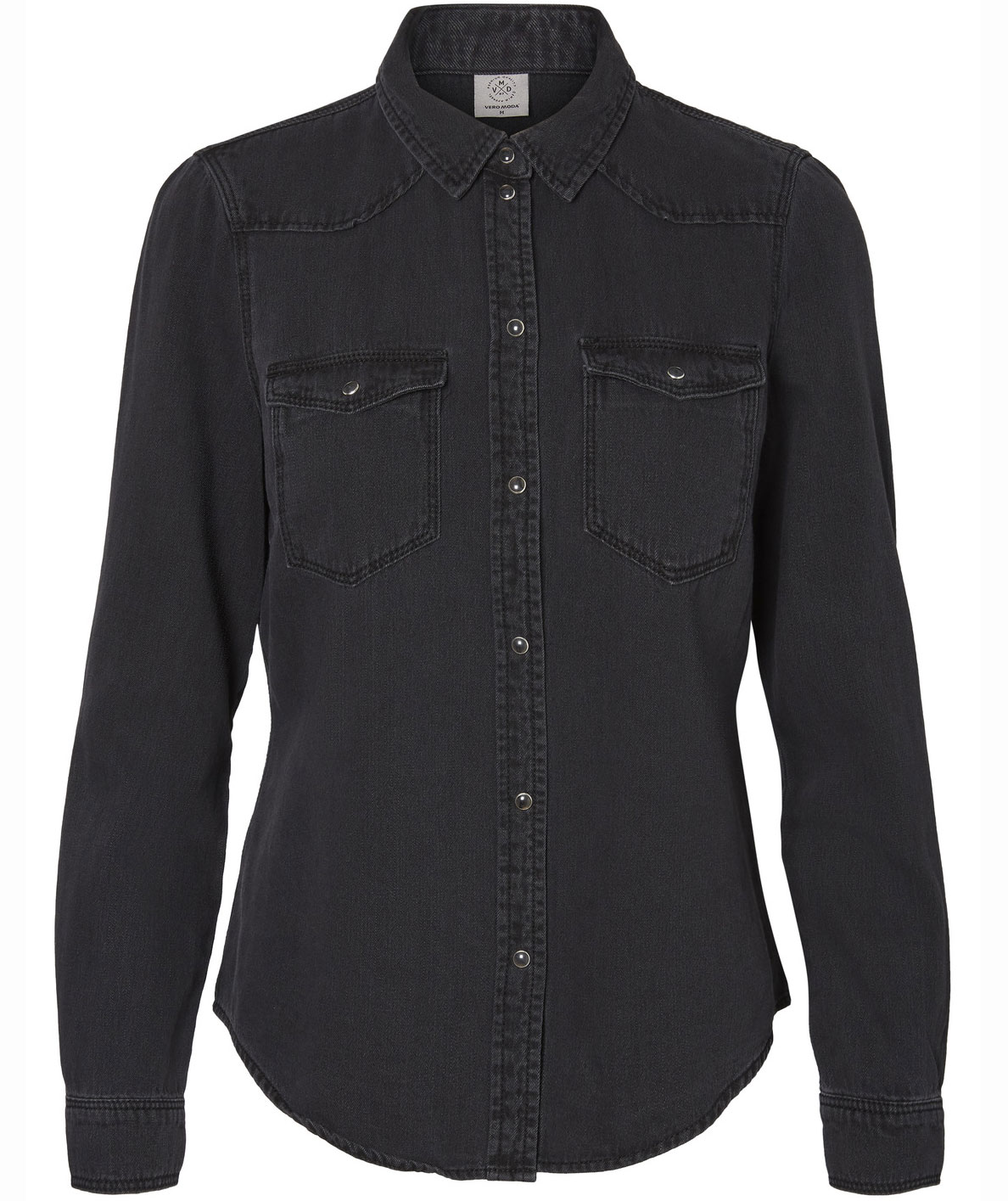 Vero Moda VMMARIA denimskjorta dam, Black Denim, Black Denim, swatch