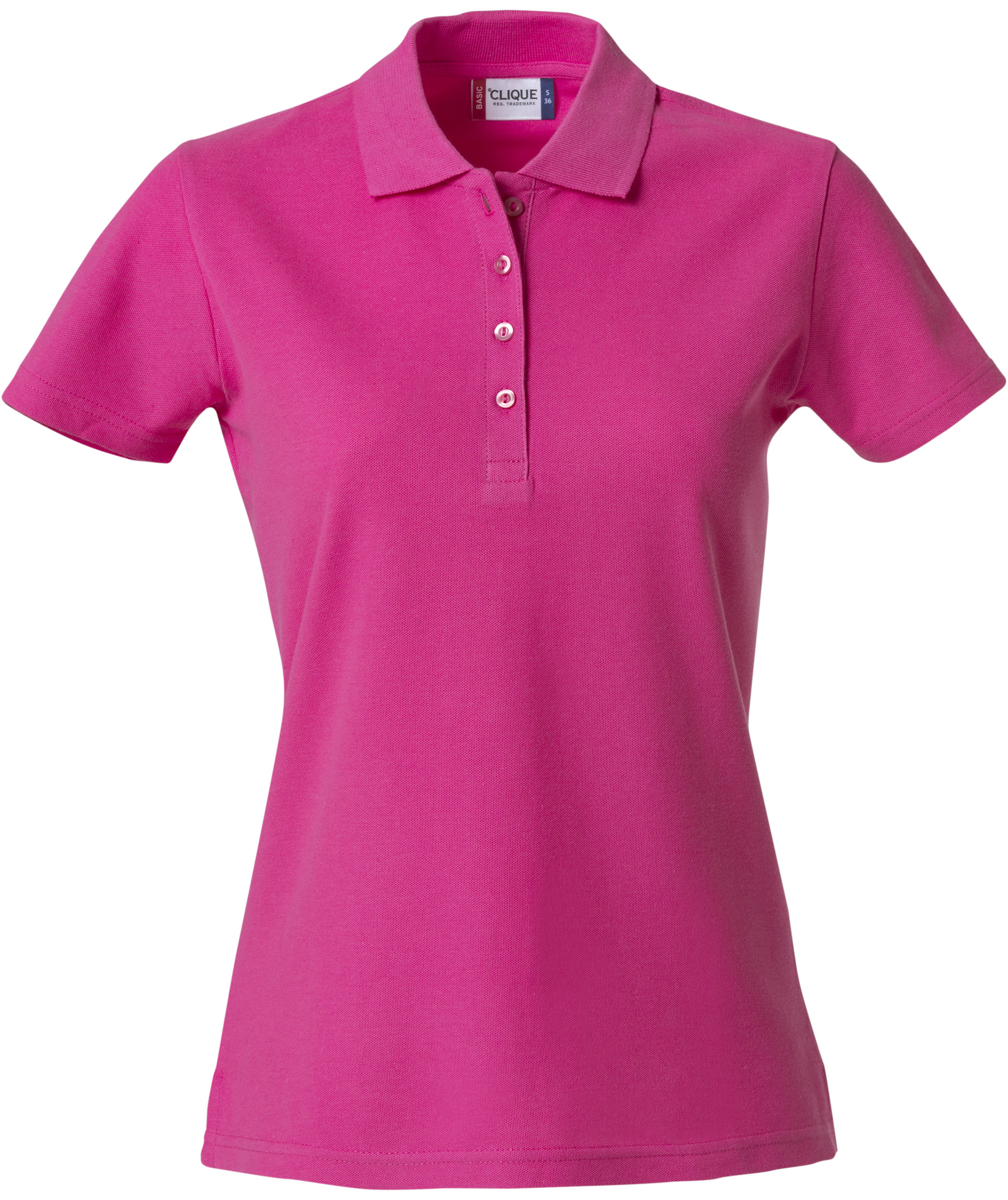 Clique Basic dame polo T-Skjorte, Bright Cerise, Bright Cerise, swatch