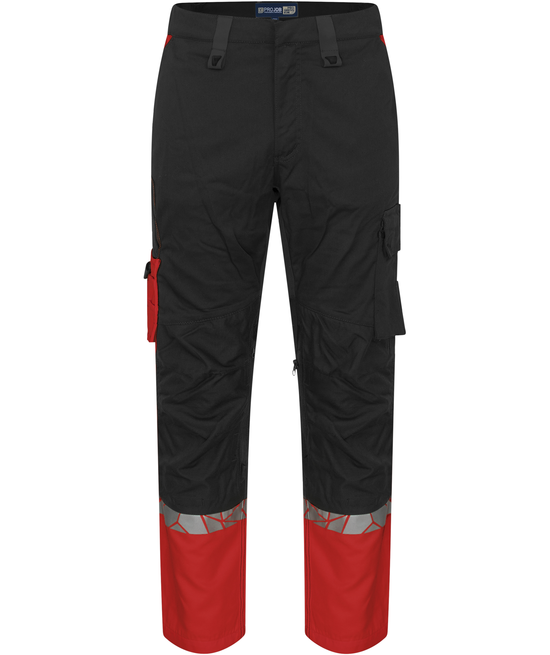 ProJob arbejdsbukser 7508, Sort/R&oslash;d, Sort/R&oslash;d, swatch