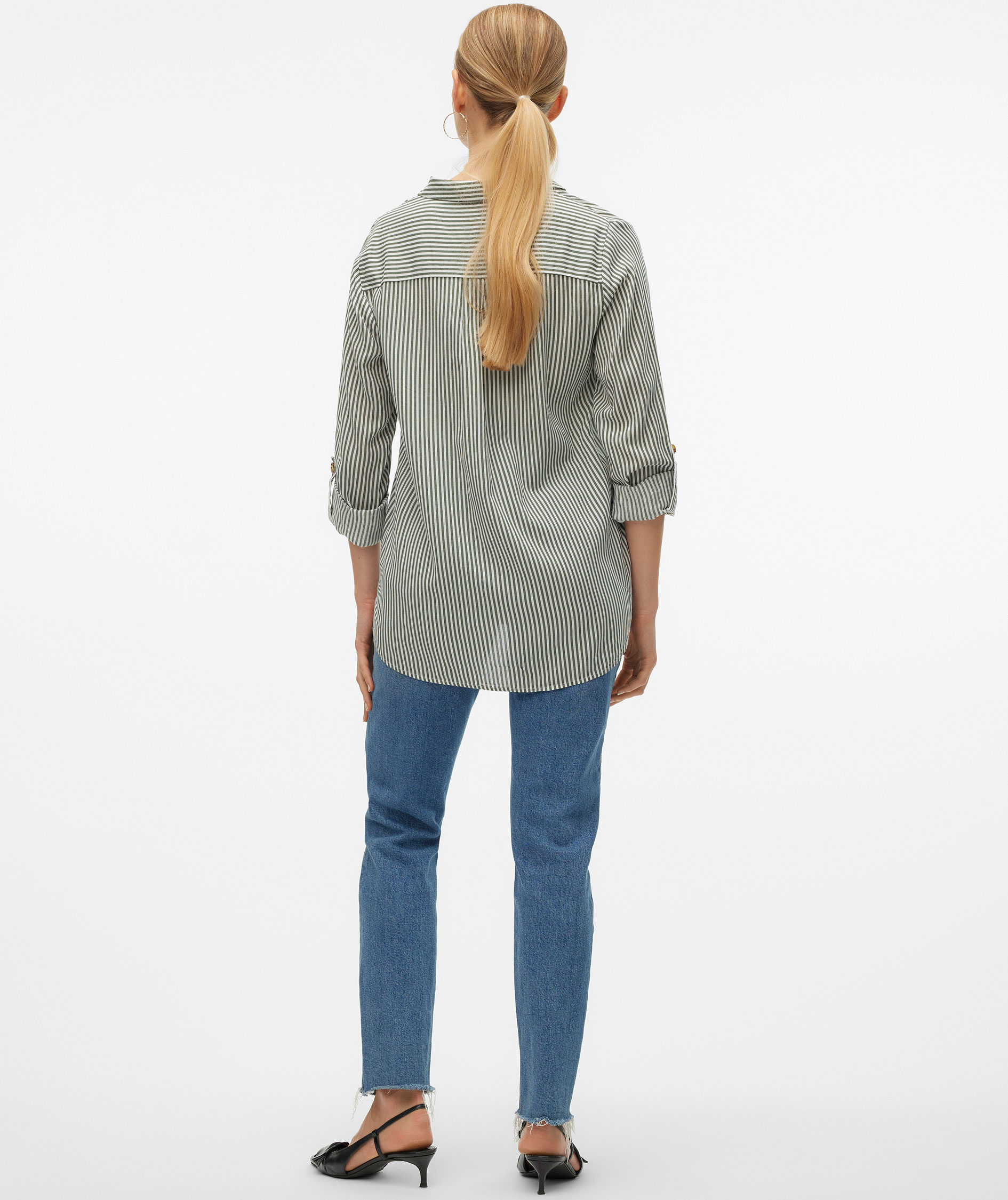 Vero Moda VMBUMPY dame skjorte, Laurel Wreath Stripe, large image number 2