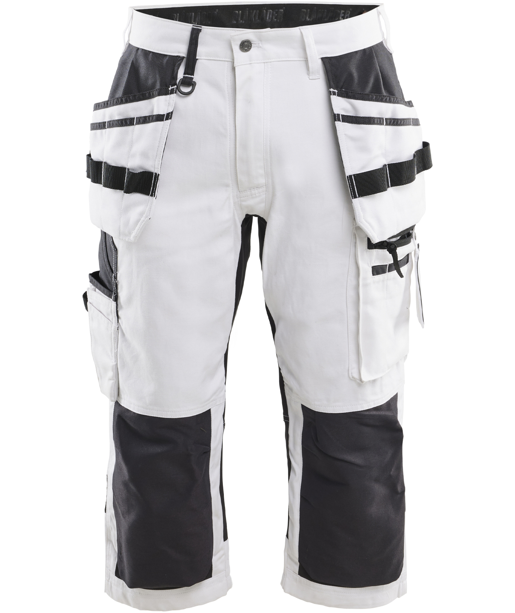 Bl&aring;kl&auml;der hantverkspiratbyxa, Vit/Svart