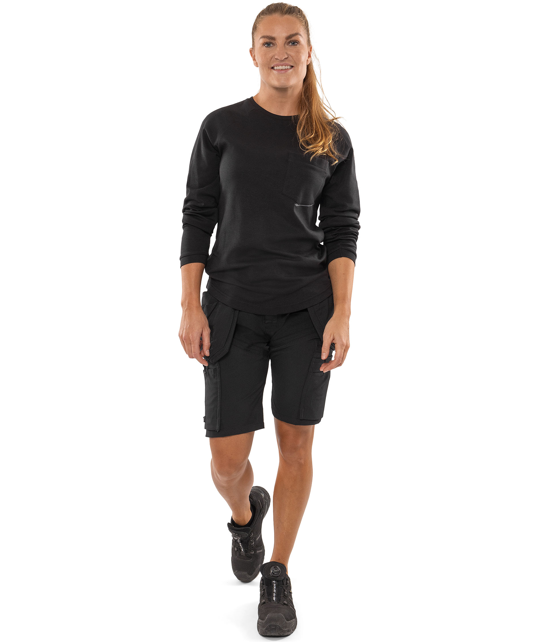 Fristads dame h&aring;ndverkershorts 2601 GLWS, Svart