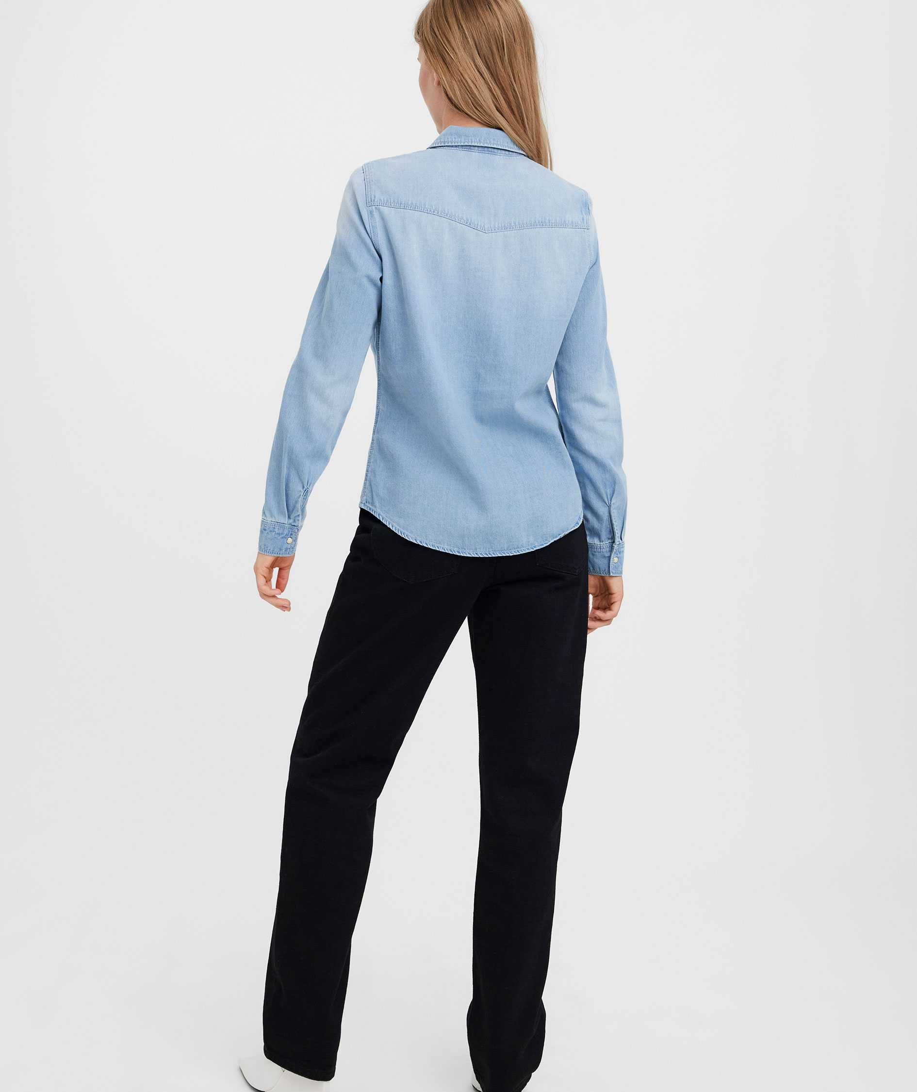 Vero Moda VMMARIA dame denimskjorte, Light Blue Denim, large image number 5