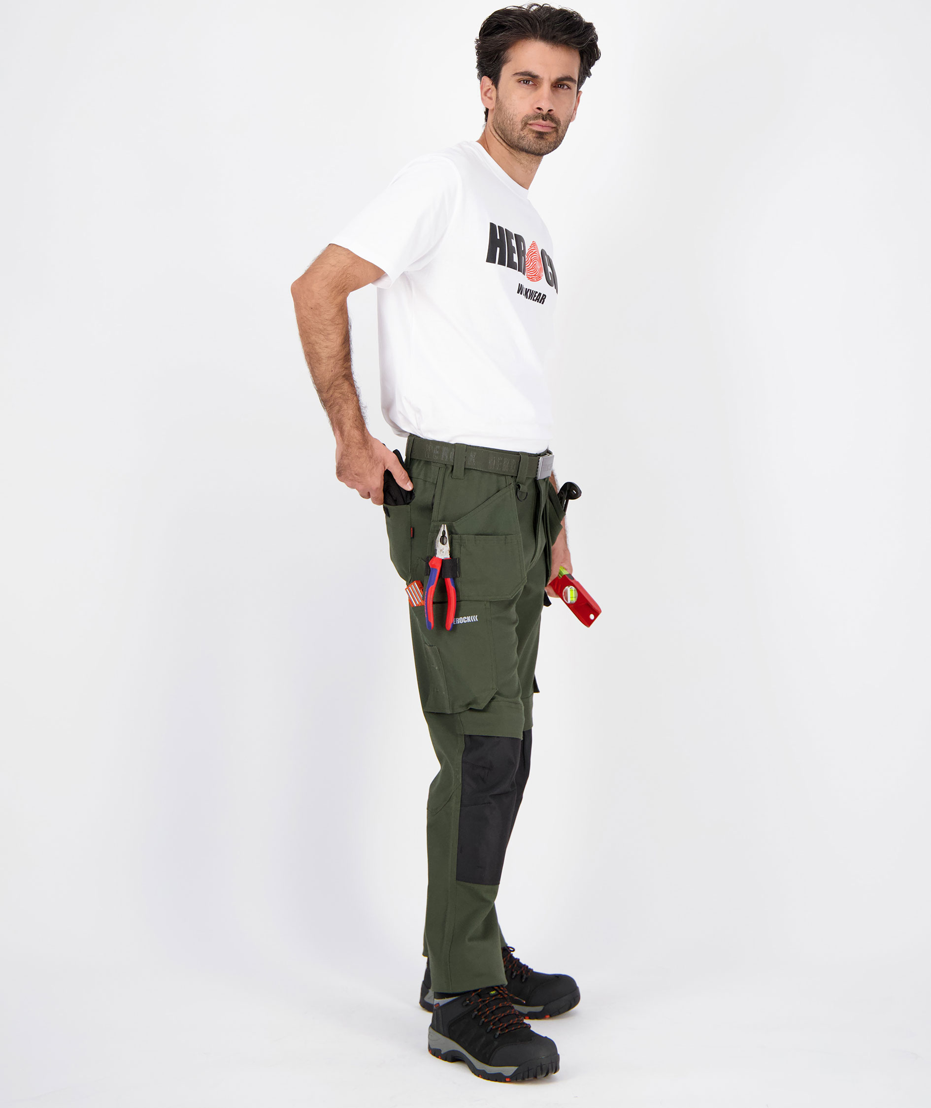 HEROCK Spero craftsman trousers, Dark Khaki/Black, large image number 5