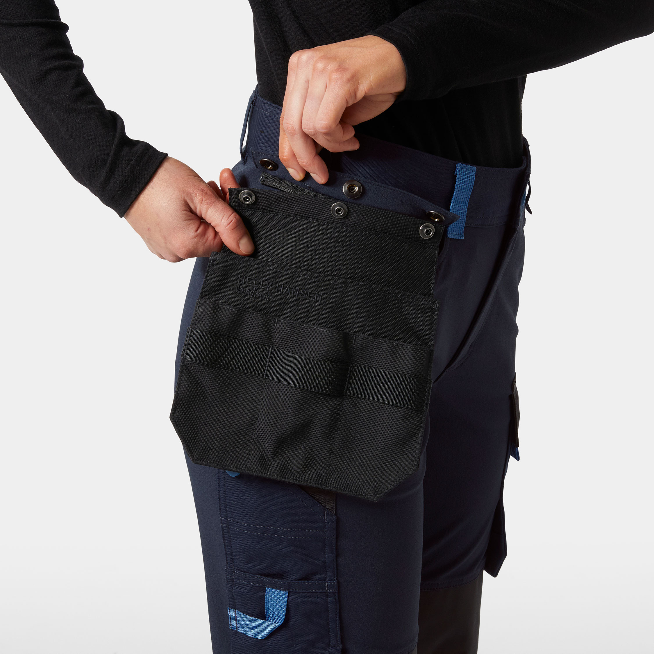 Helly Hansen Oxford 4X Connect&trade; women's work trousers full stretch, Navy/Ebony, large image number 4