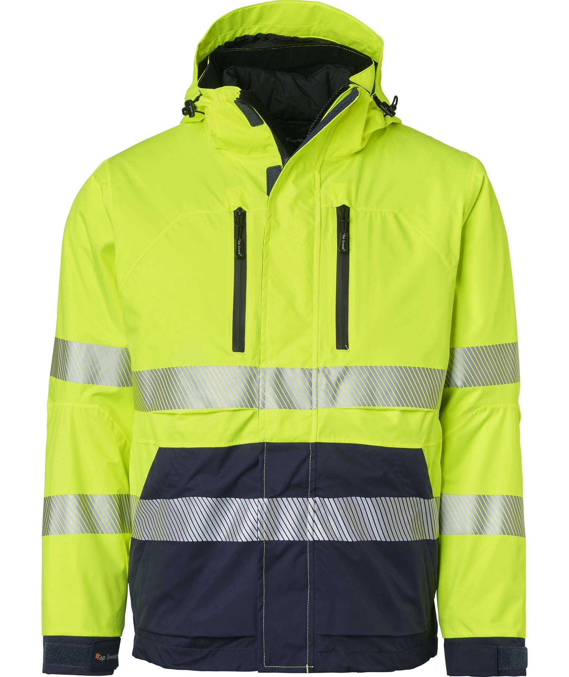 Top Swede 3-i-1 vinterjacka 127, Varsel Gul/Navy