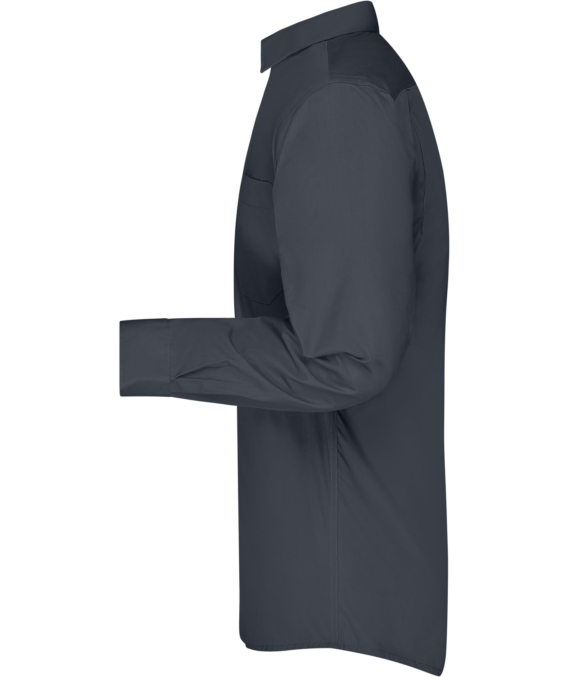 James & Nicholson modern fit  skjorta, Carbon Gr&aring;, large image number 3