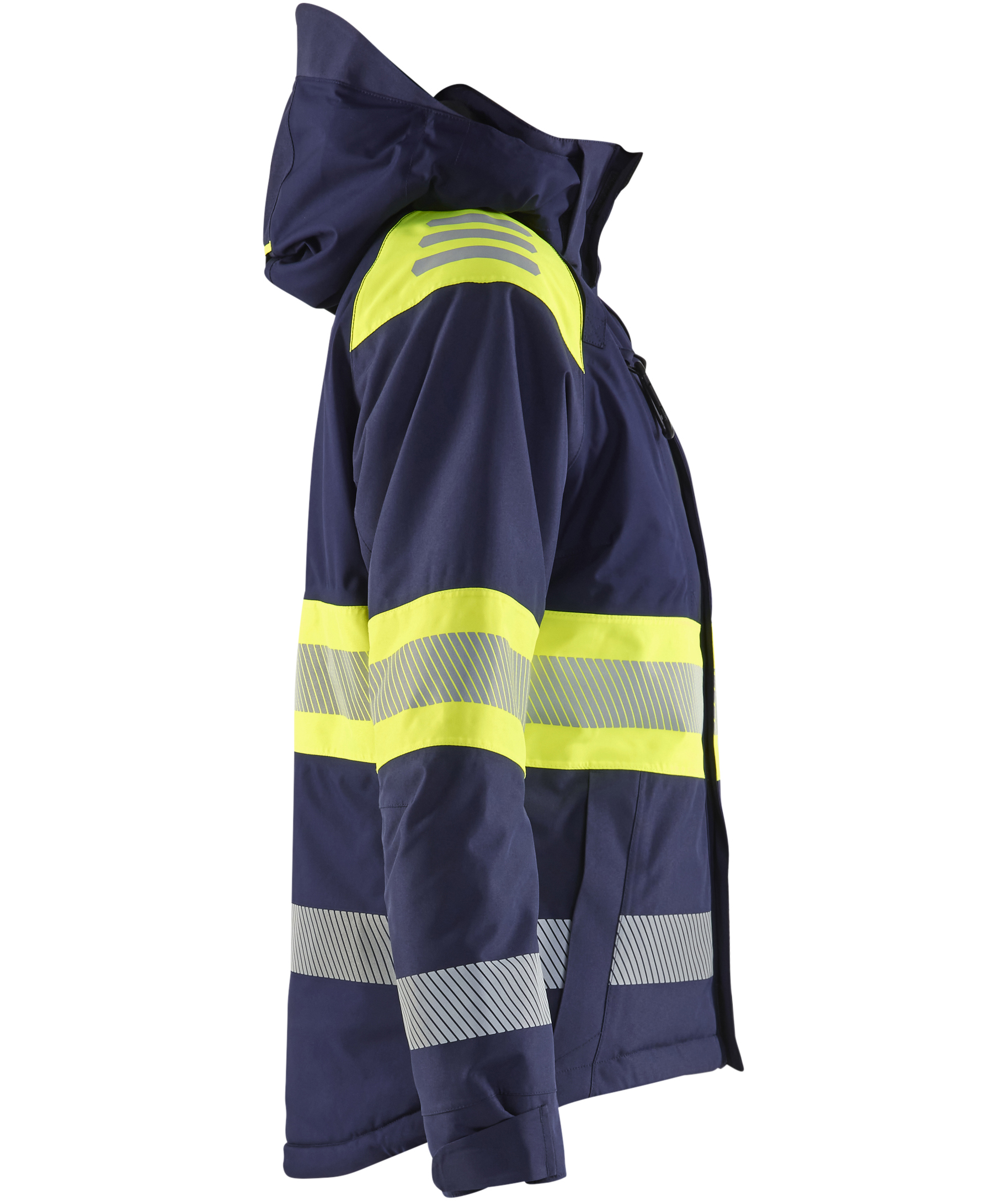 Bl&aring;kl&auml;der women's winter jacket, Marine/Hi-Vis yellow, large image number 3