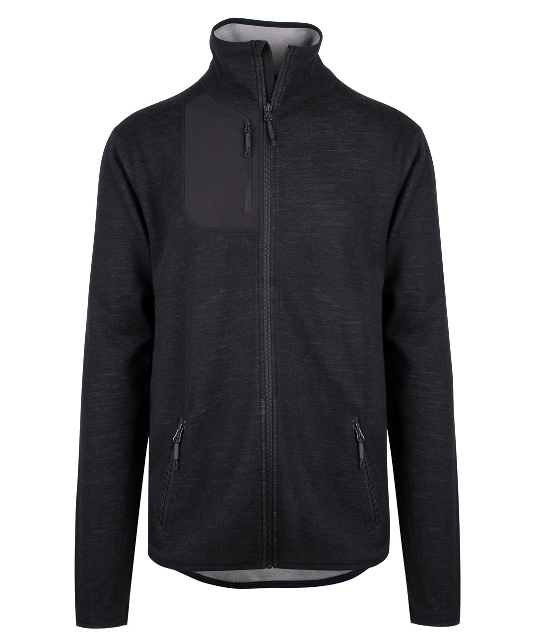 YOU Geiranger jacka med merinoull, Svart fl&auml;ckig