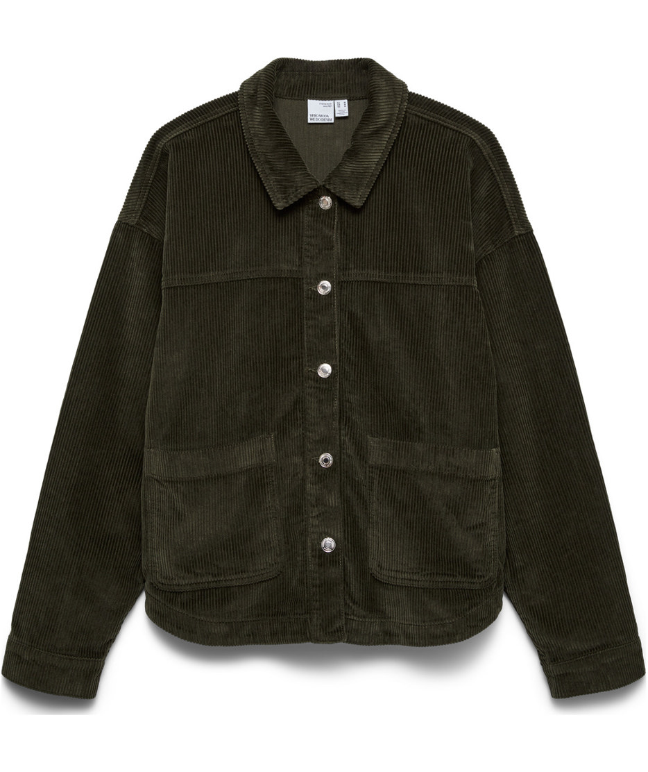 Vero Moda VMJAMIE corduroy skjortjacka dam, Forest Night