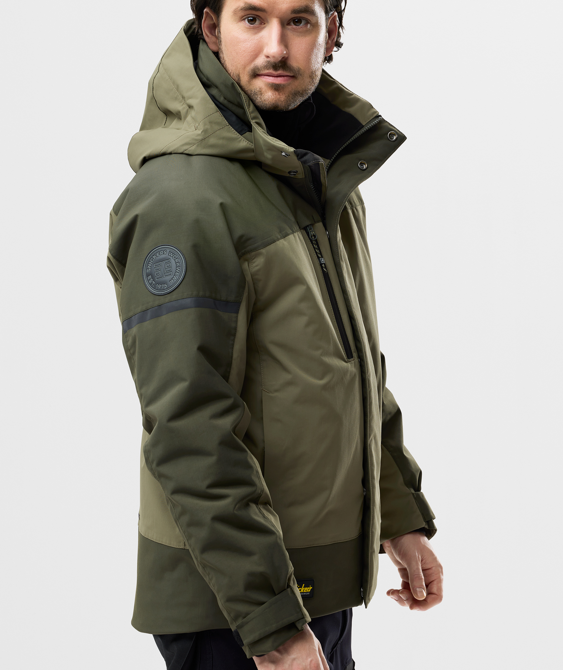 Snickers AllroundWork vinterjacka 1112, Khaki Green/Dark Khaki Green, large image number 5