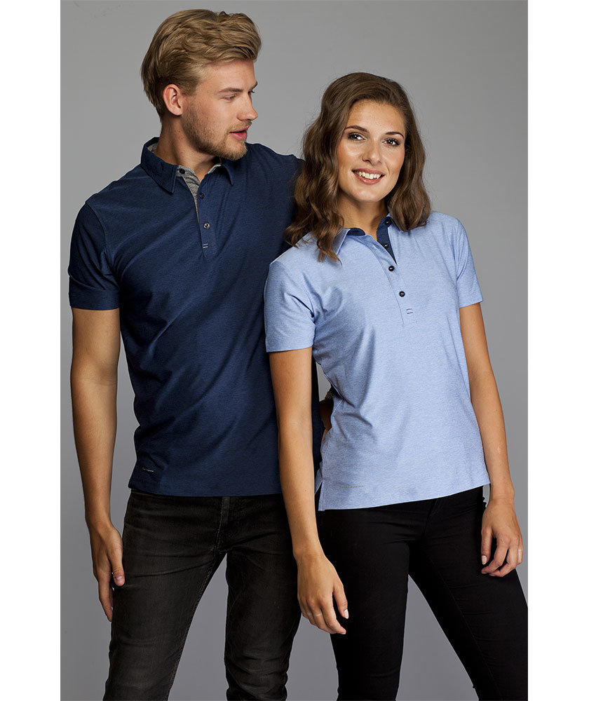 Pitch Stone dame polo T-skjorte, Light blue melange, large image number 3