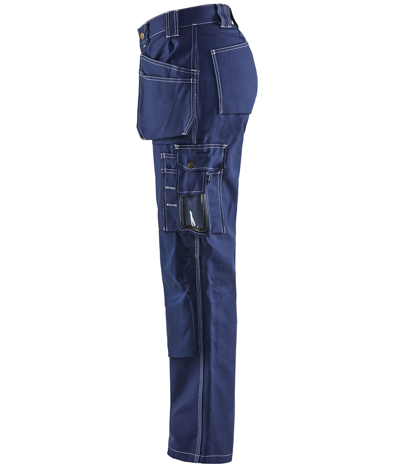 Bl&aring;kl&auml;der hantverksbyxa dam, Marinbl&aring;, large image number 3