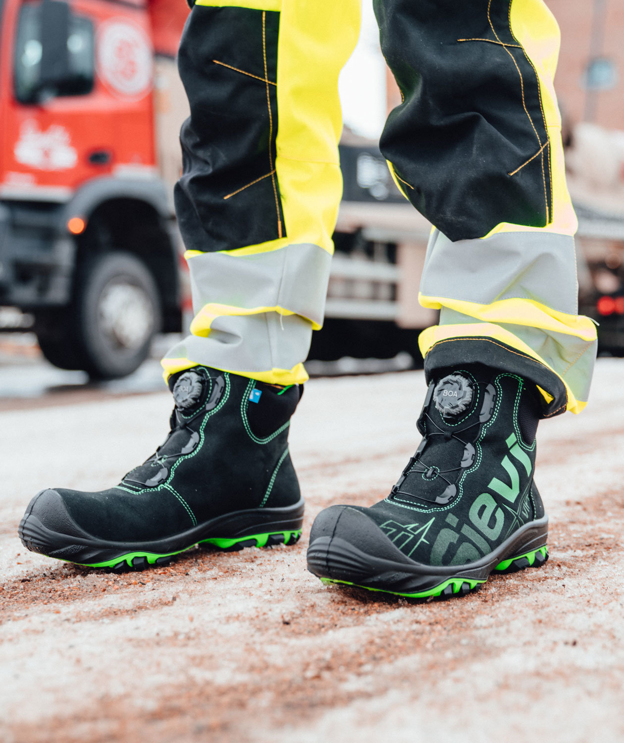 Sievi ViperX Roller H+ vernest&oslash;vletter S3, Svart/Gr&oslash;nn, large image number 3