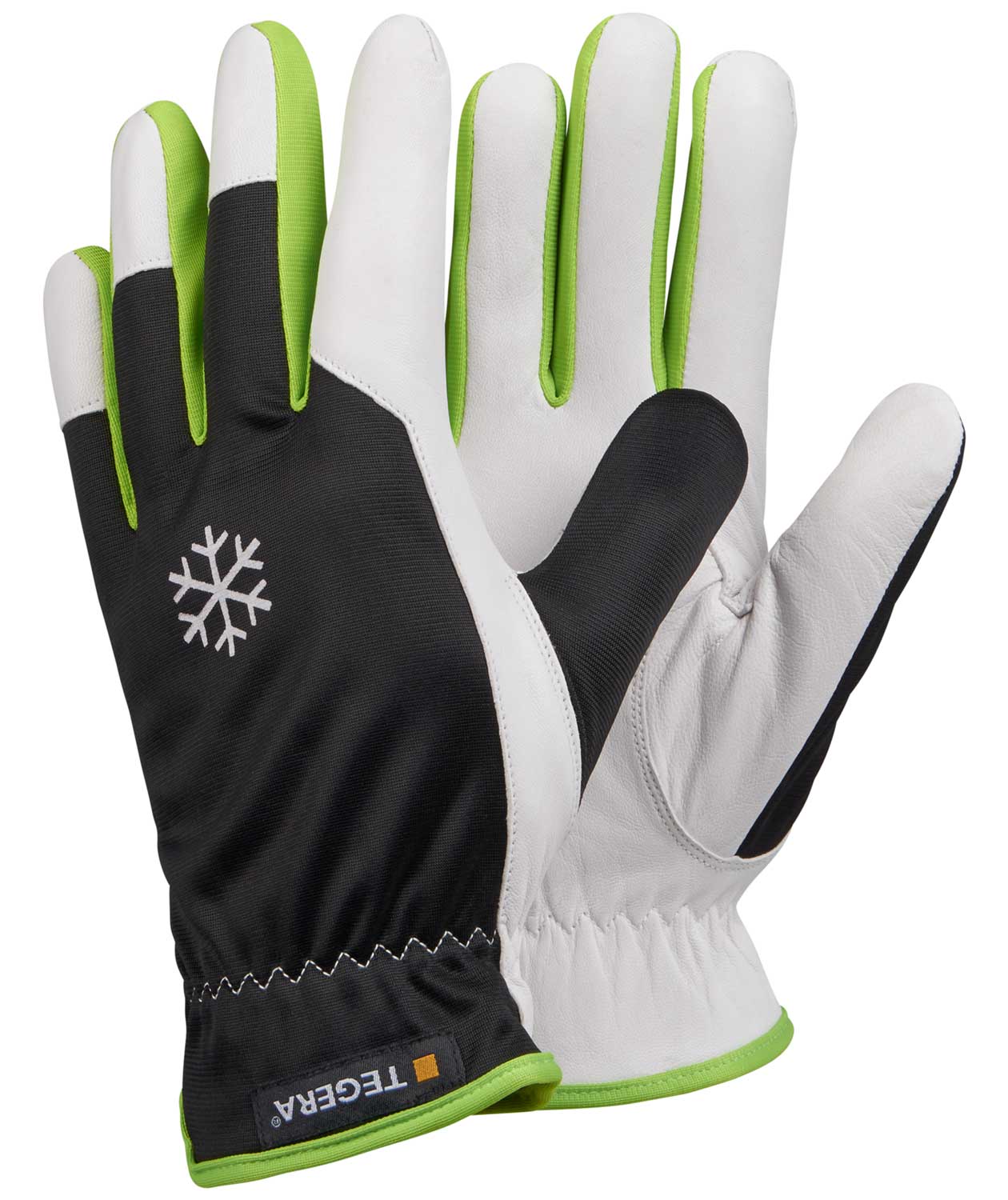 Tegera 235 vinter arbejdshandsker, Gr&oslash;n/Sort/Hvid