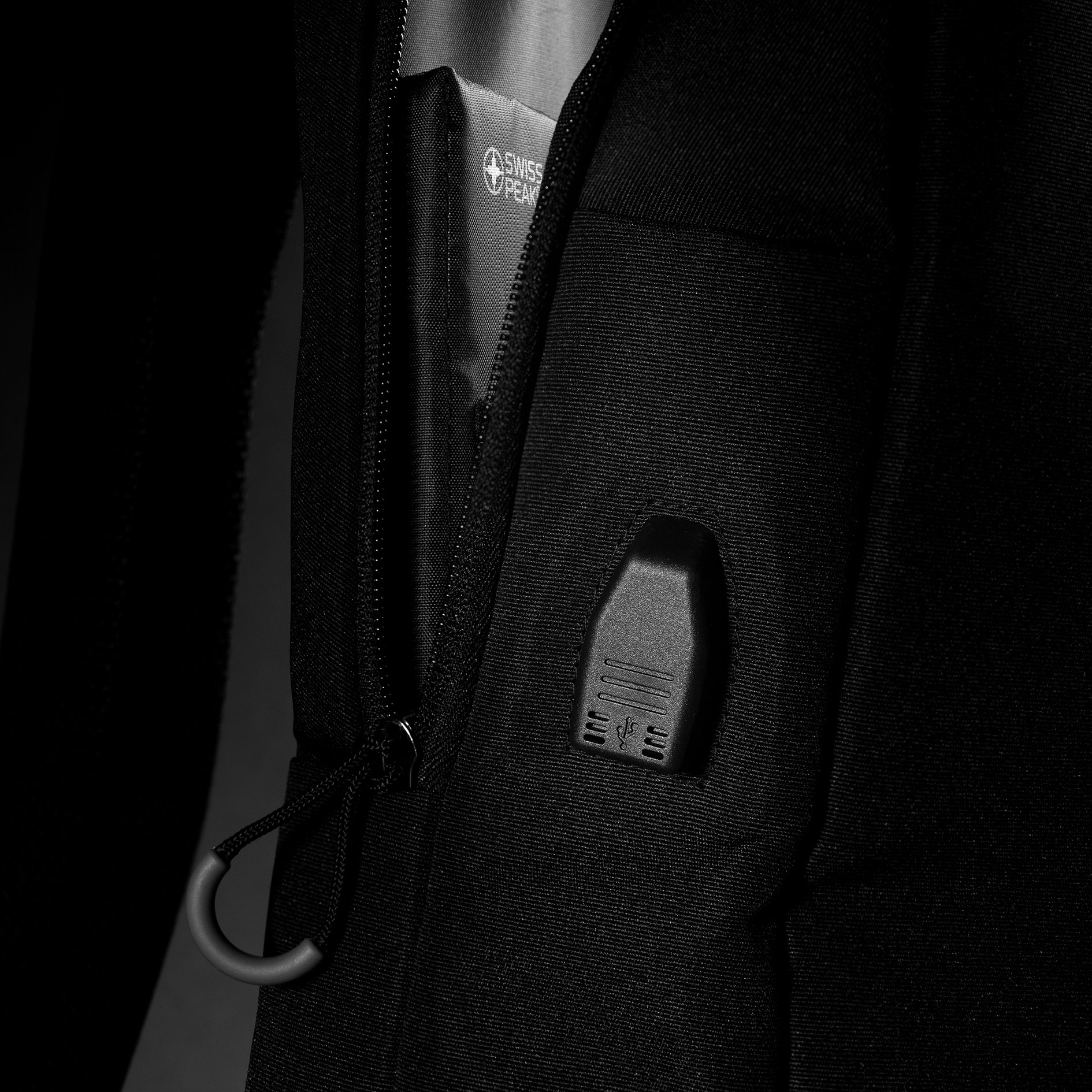 Swiss Peak 15,6" laptop backpack 12 L, Black, Black, large image number 8