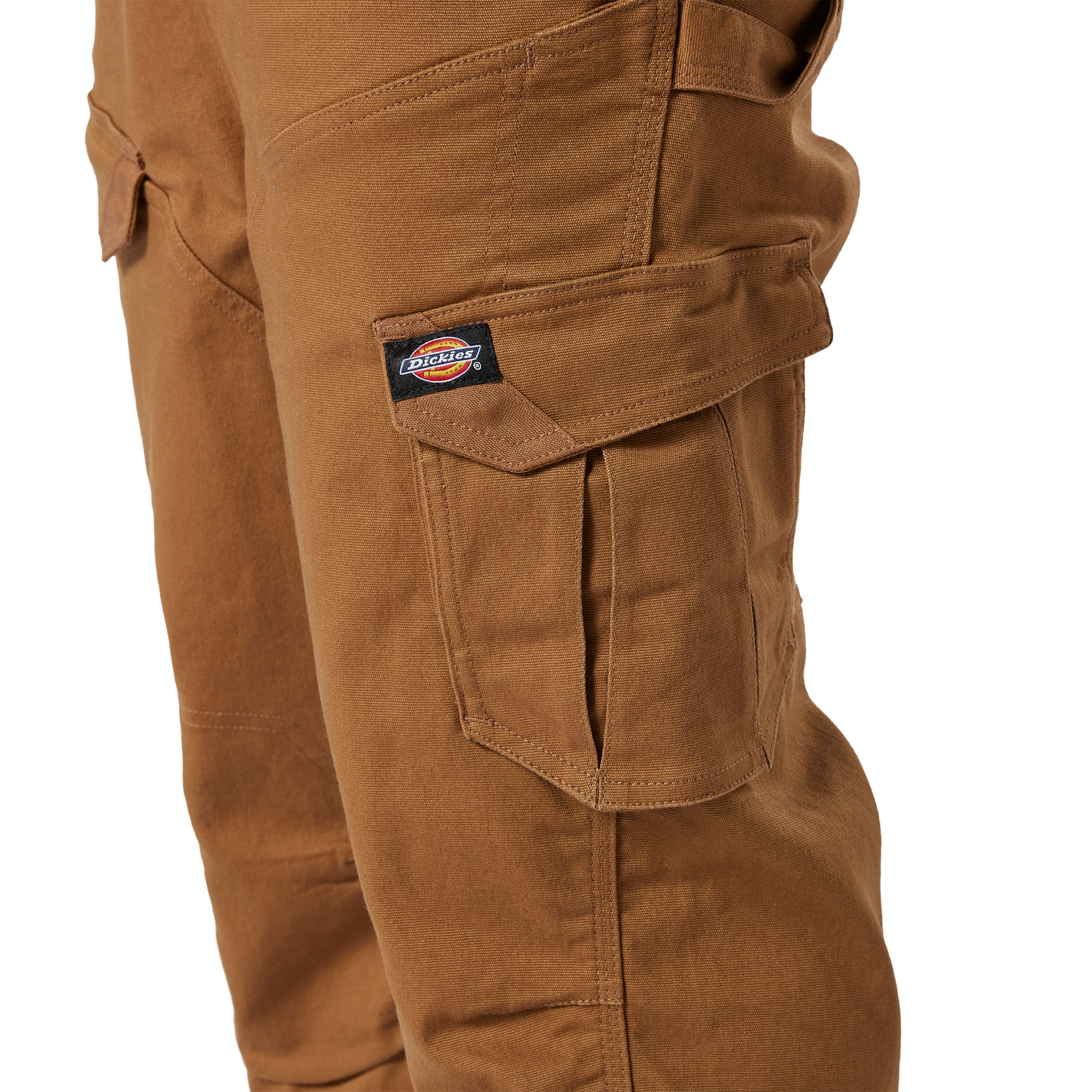 Dickies TechDuck bib and brace, Rinsed Brown Duck, large image number 6
