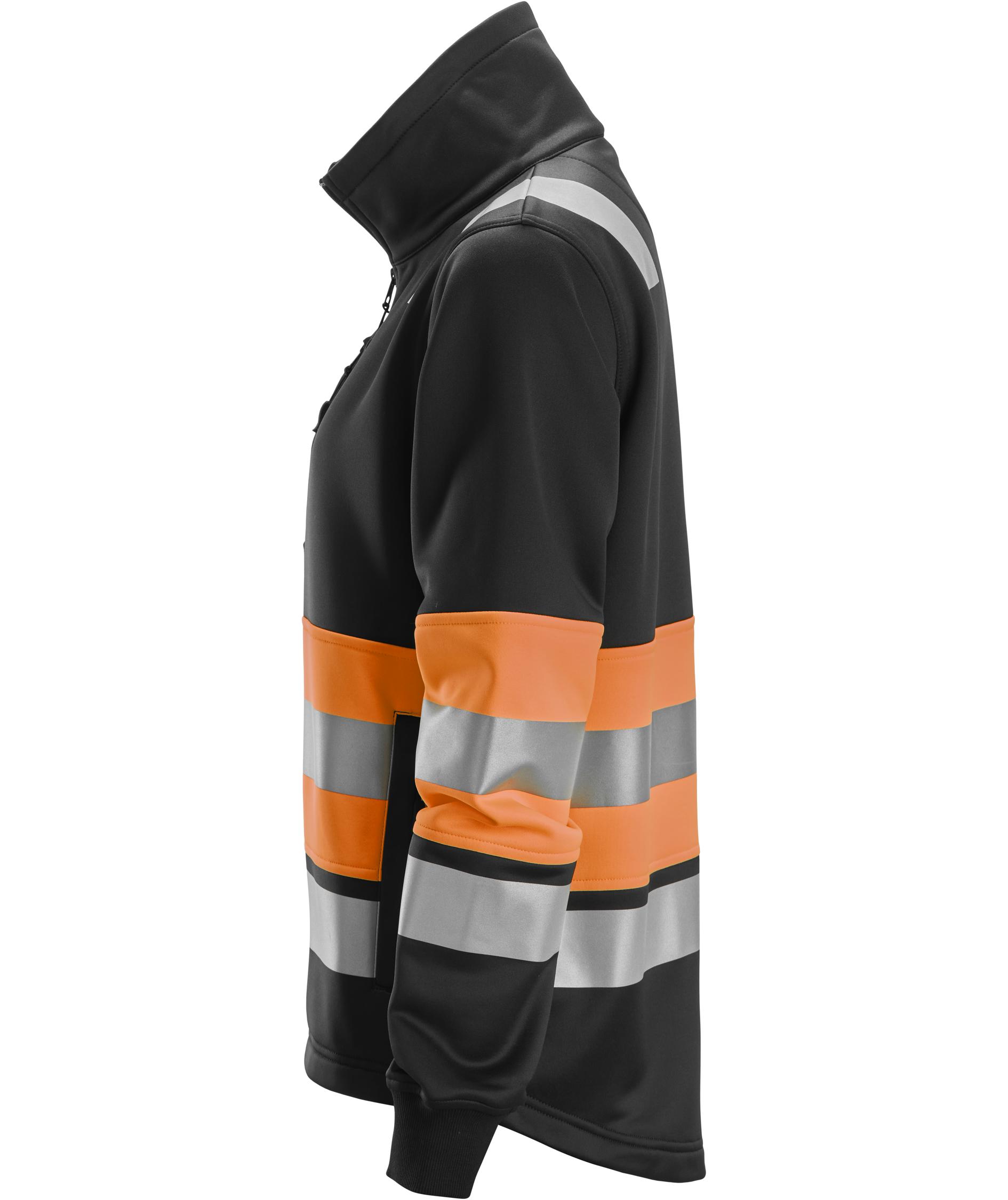 Snickers dame sweatjakke 8077, Hi-Vis Orange/Sort, large image number 3