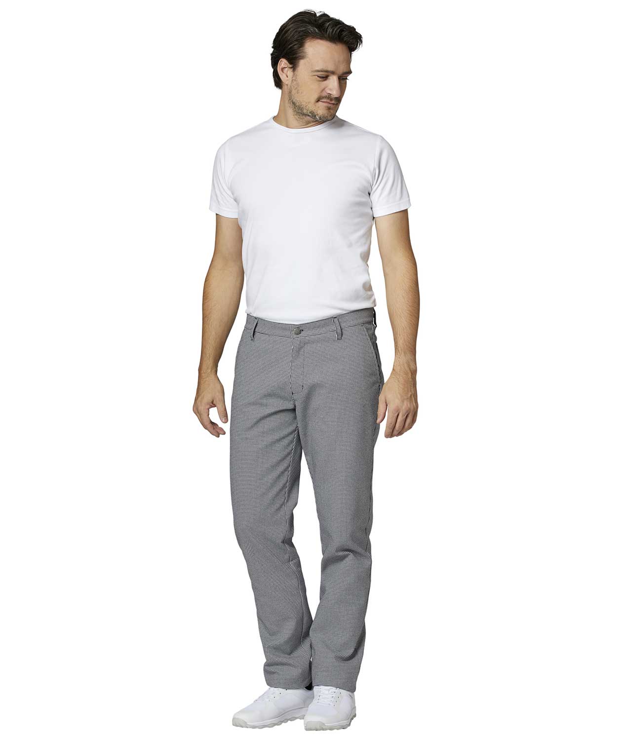 Kentaur chino byxa benl&auml;ng 86 cm, Pepitarutig Svart/Vit