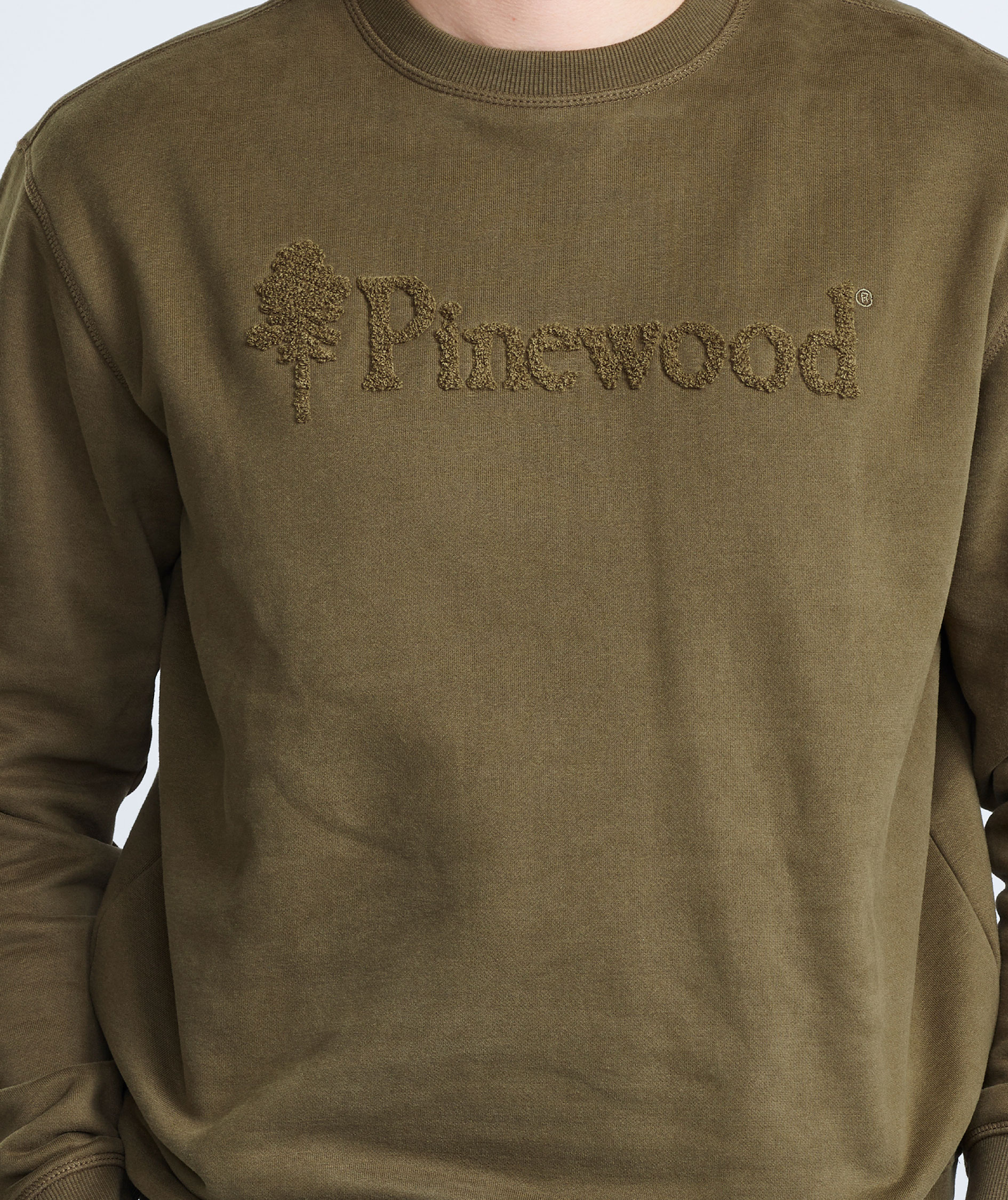 Pinewood V&auml;rnamo Logo sweatshirt, Dark Green, large image number 4