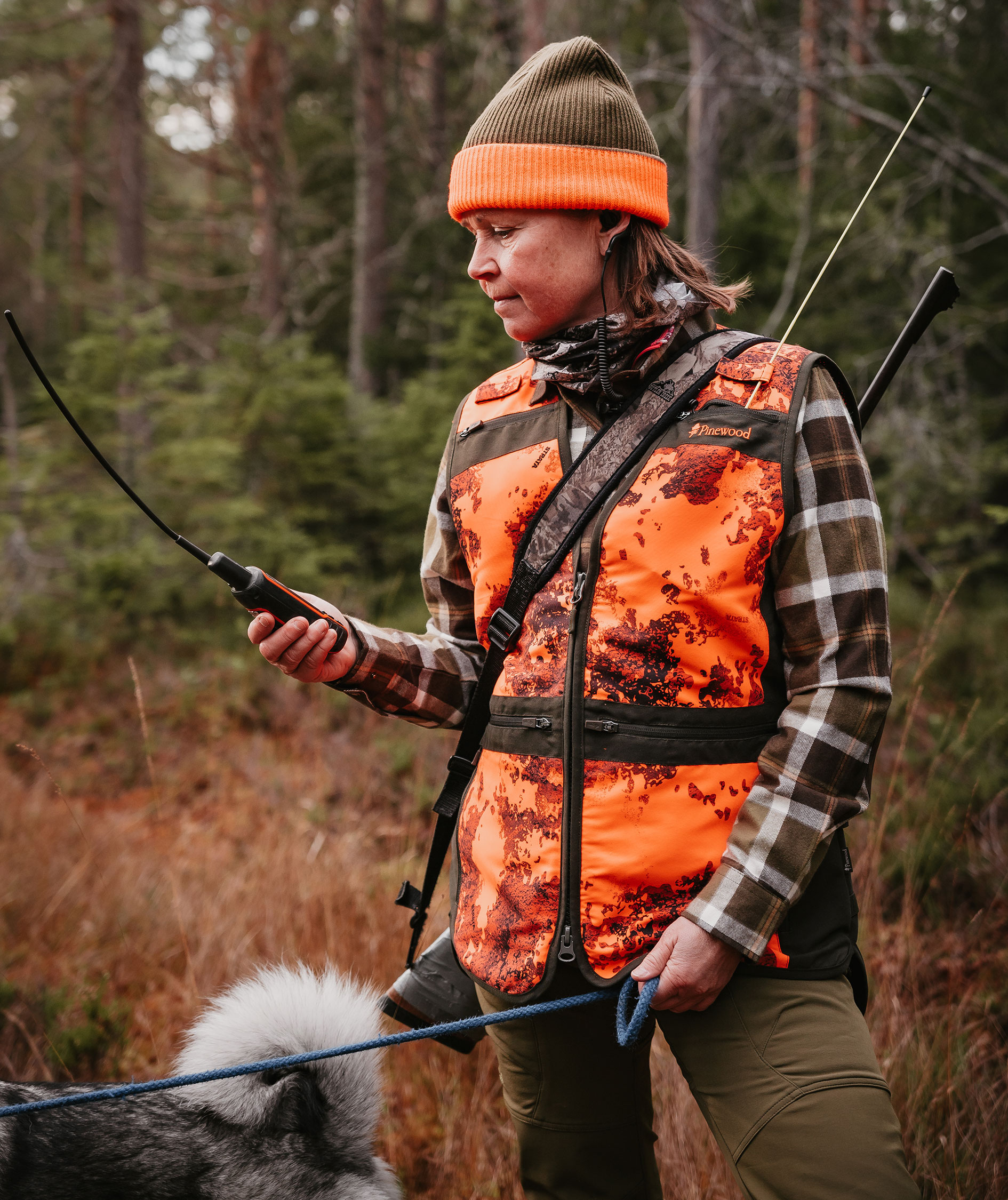 Pinewood Hunter Pro 2.0 Camou damevest, Strata Blaze/Moss Green, large image number 8