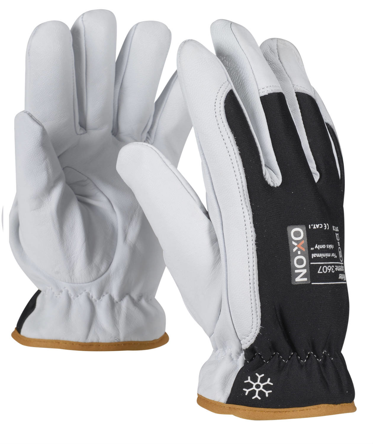 OX-ON Winter Supreme 3607 arbejdshandsker, Hvid/Sort