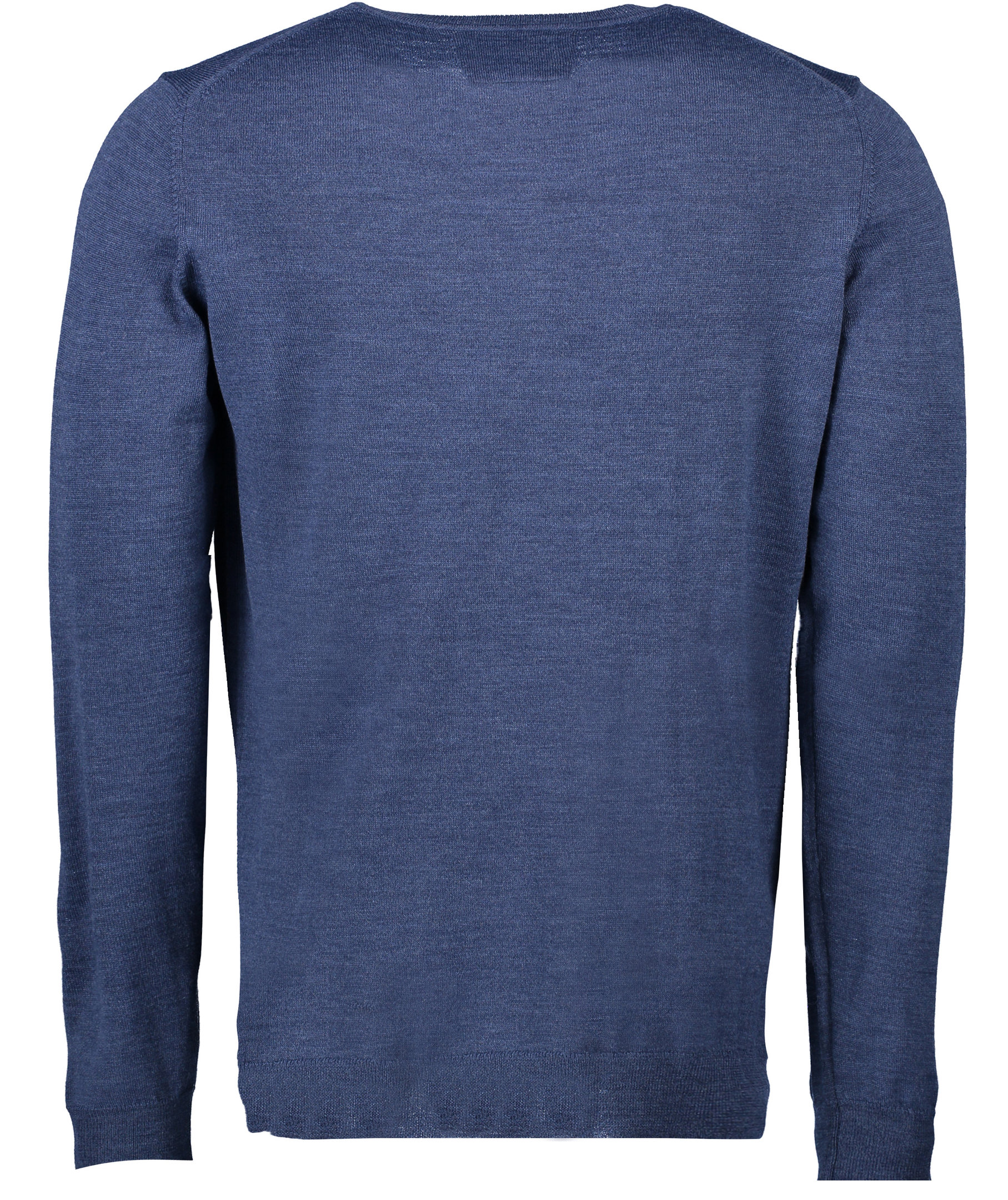 Seven Seas knitted pullover with merino wool, Blue melange
