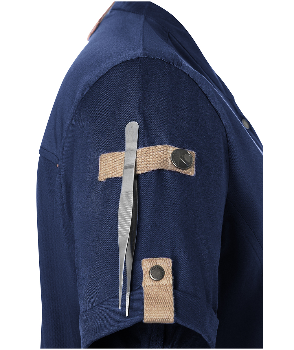 Karlowsky Green-Generation kort&auml;rmad kockjacka dam, Steel Blue, large image number 7