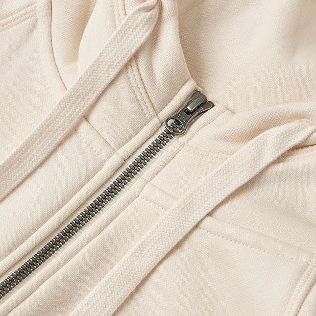 ID Core women's hoodie with zipper, Off White, large image number 3