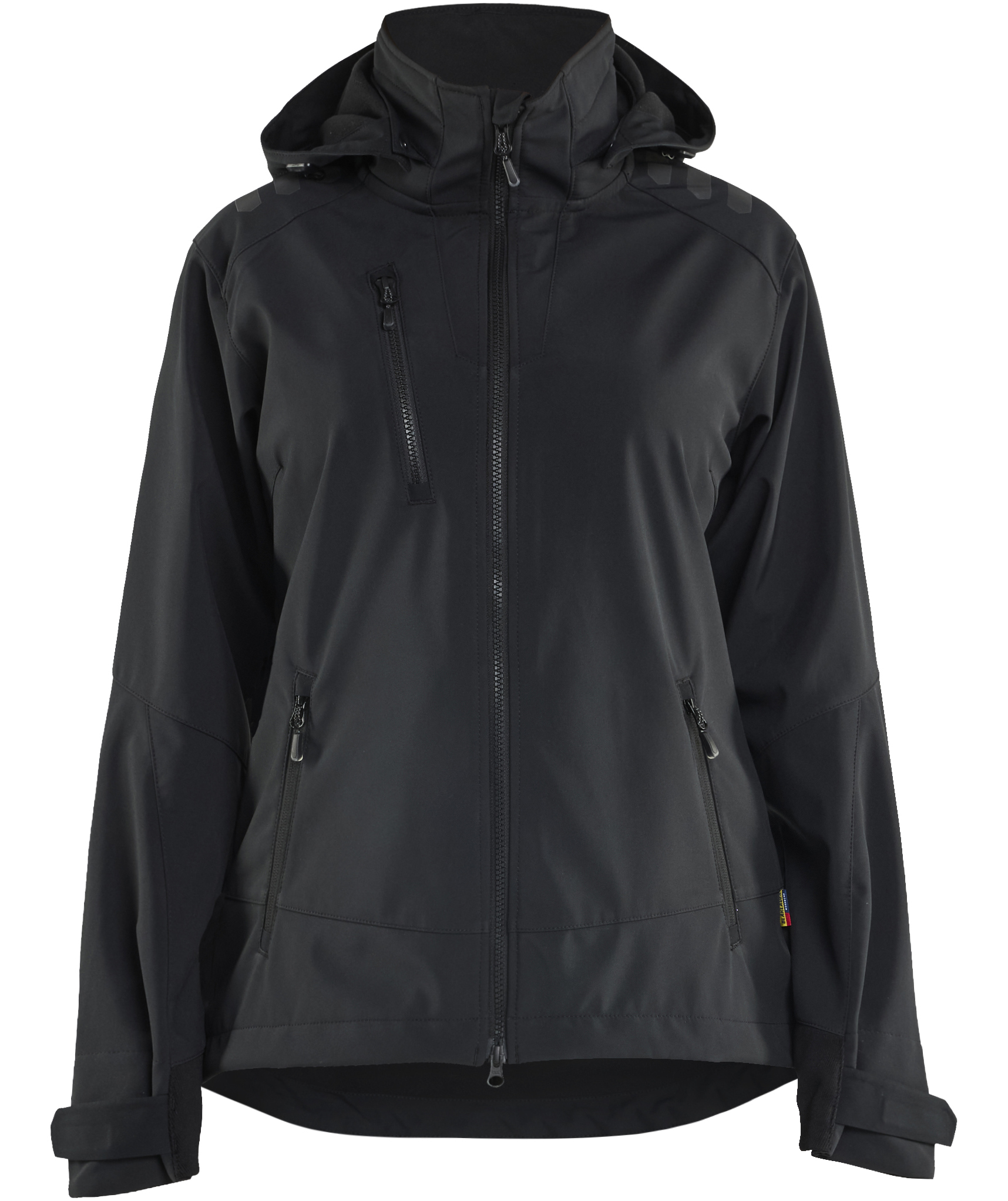 Bl&aring;kl&auml;der softshelljacka full stretch dam, Svart/Svart, Svart/Svart, swatch