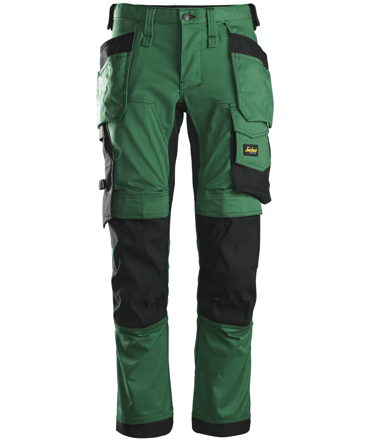 Snickers AllroundWork h&aring;ndv&aelig;rkerbukser 6241, Skovgr&oslash;n/sort, Skovgr&oslash;n/sort, swatch