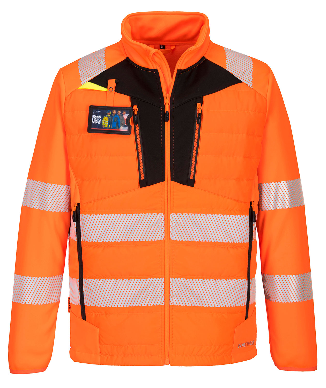 Portwest DX4 Hybrid Baffle arbetsjacka, Varsel Orange/Svart, large image number 0