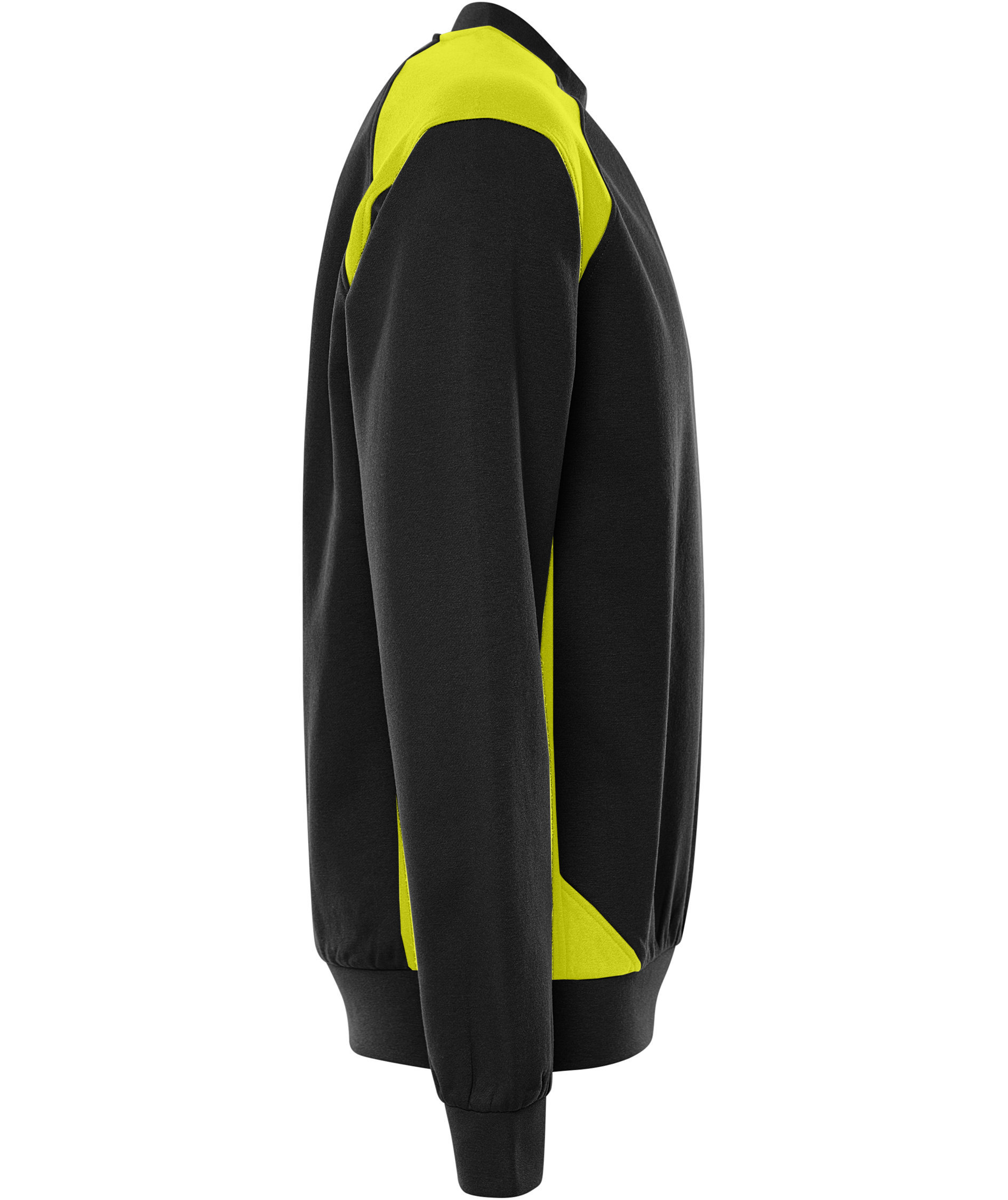 Fristads collegegenser 7048 GSM, Svart/Hi-Vis Gul, large image number 2